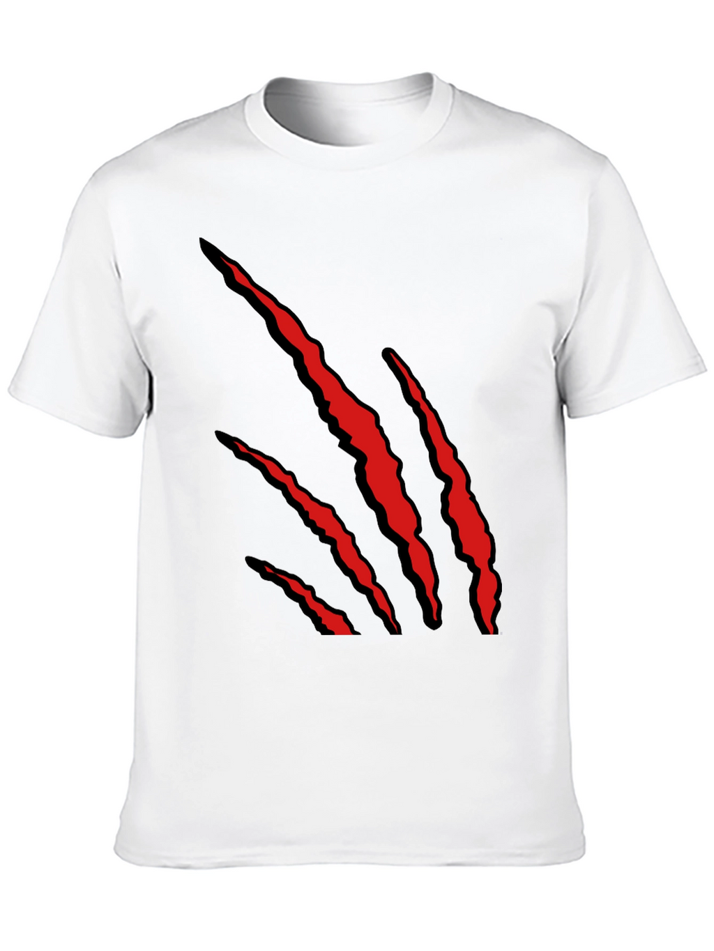 Mens Black T-Shirt with Red Claw Graphic