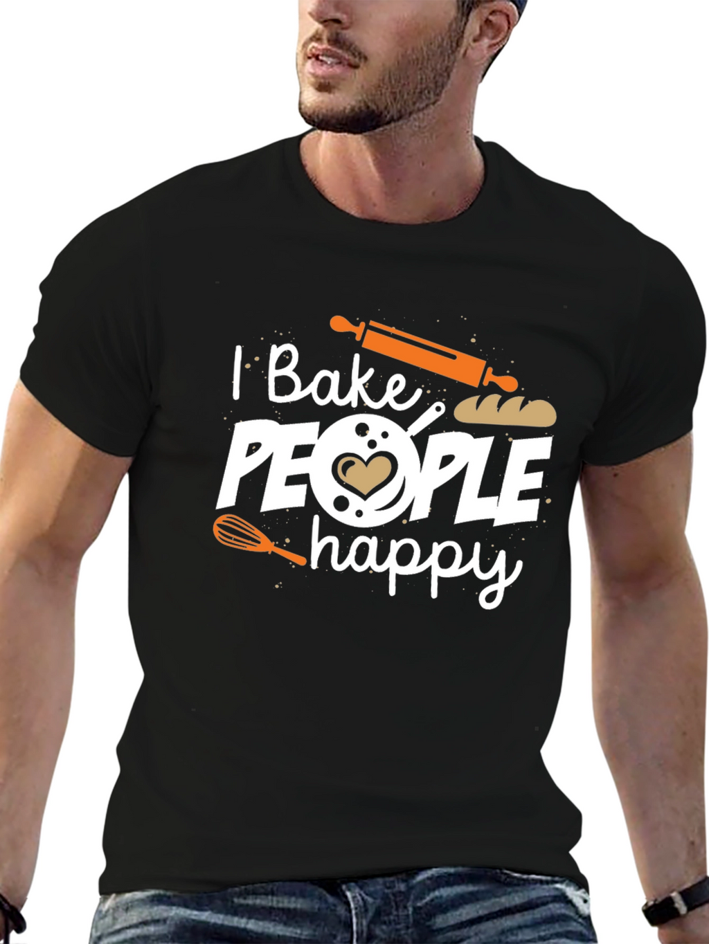I Bake People Happy Graphic T-Shirt