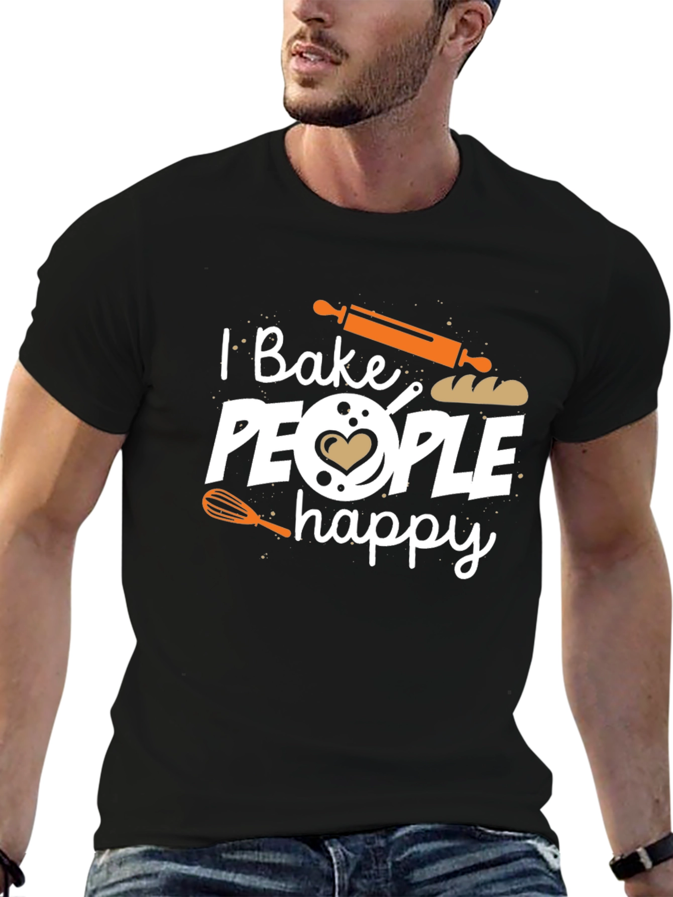 I Bake People Happy Graphic T-Shirt