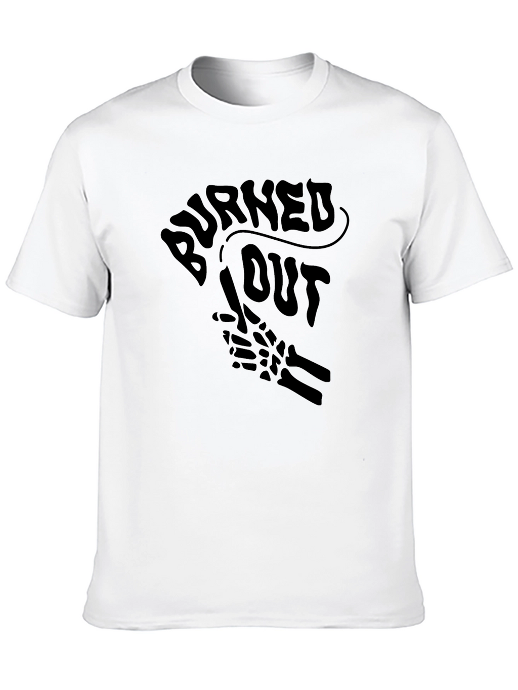 Burned Out Graphic Tee - Black