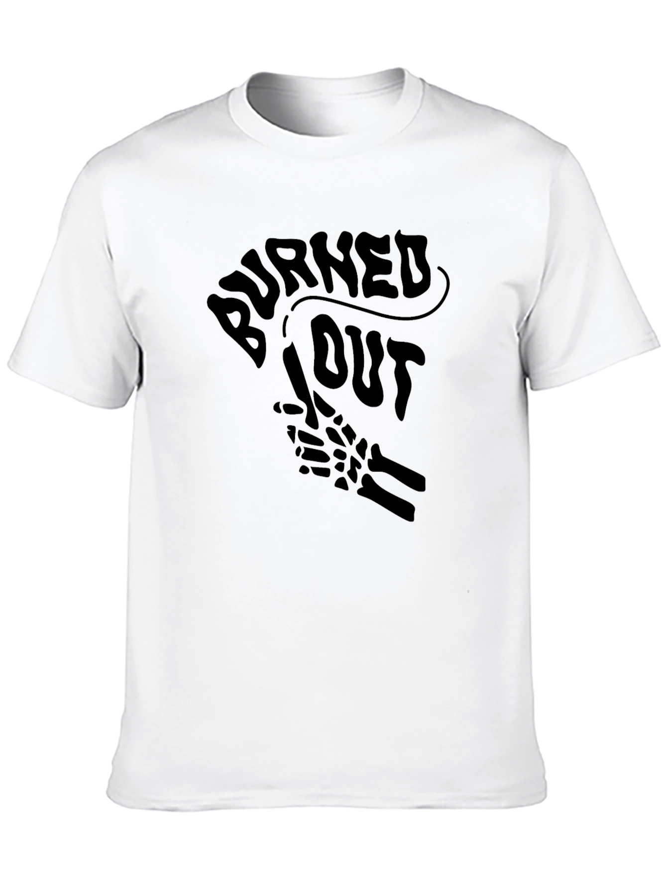Burned Out Graphic Tee - Black