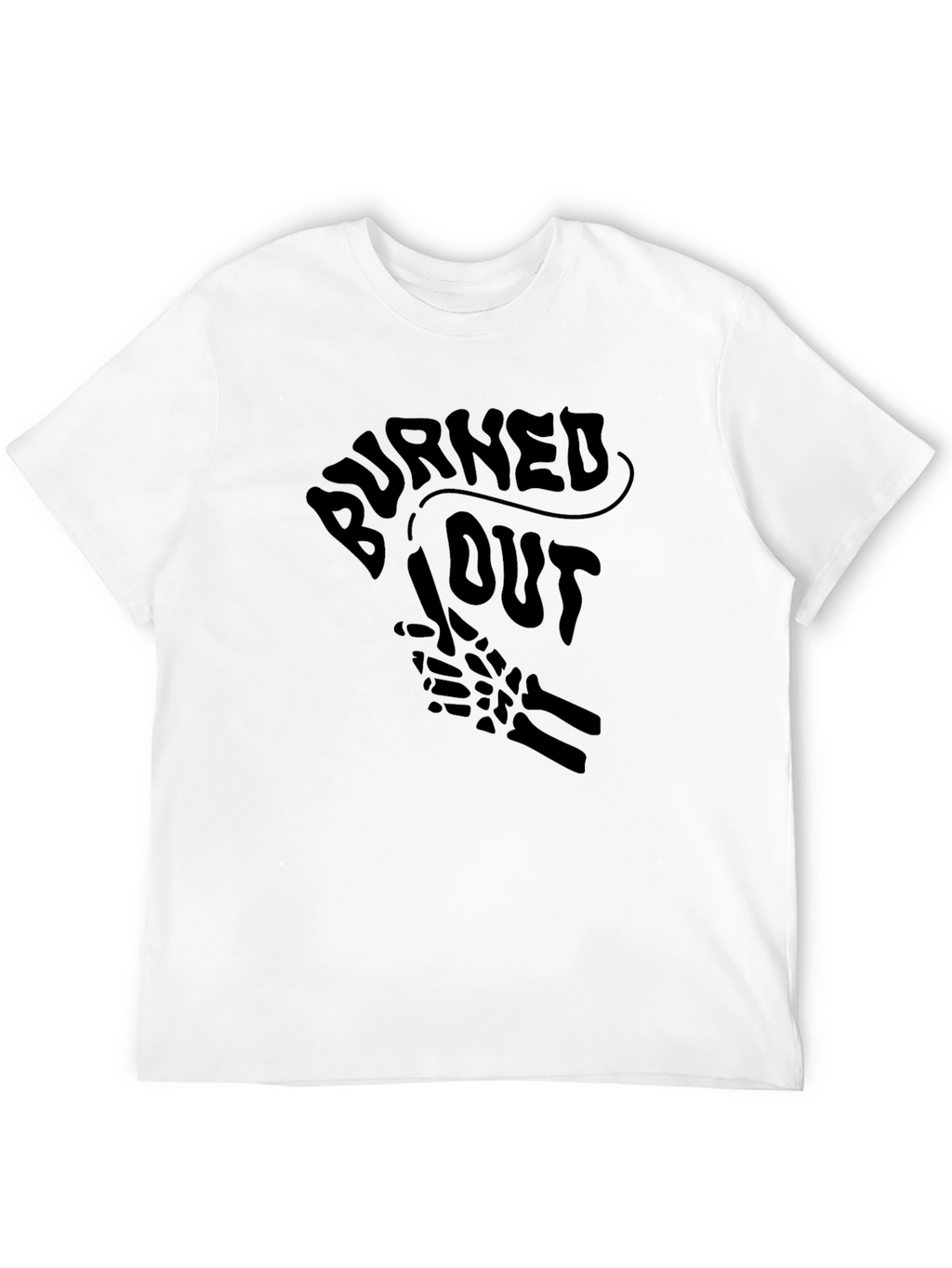 Burned Out Graphic Tee - Black