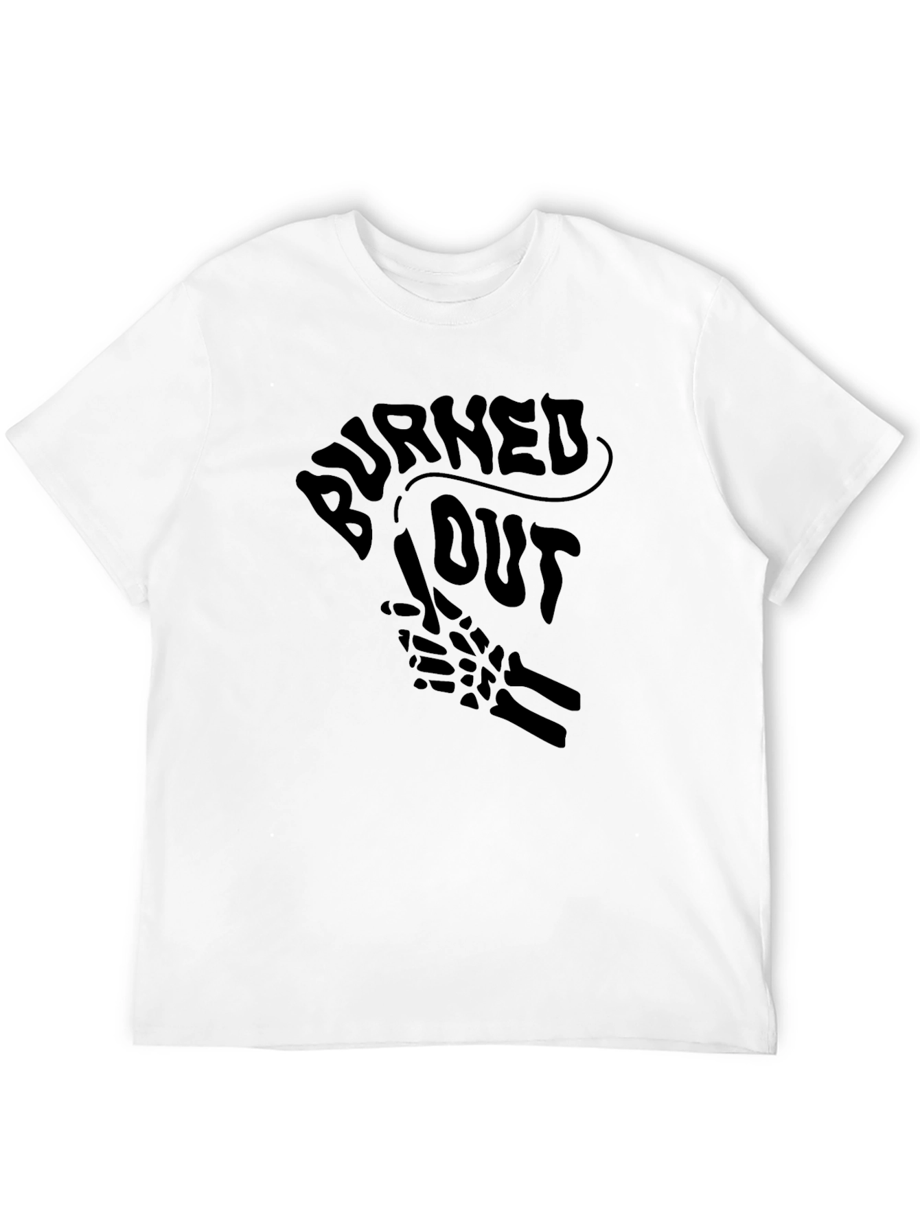 Burned Out Graphic Tee - Black