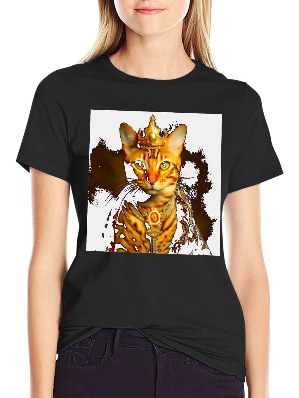 Regal Cat King T-Shirt - Unique Graphic Tee