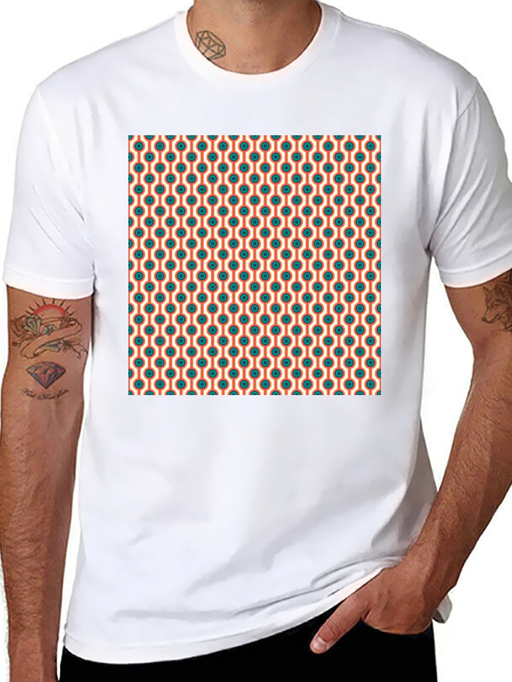 Retro Pattern Tee - Cool Graphic Print