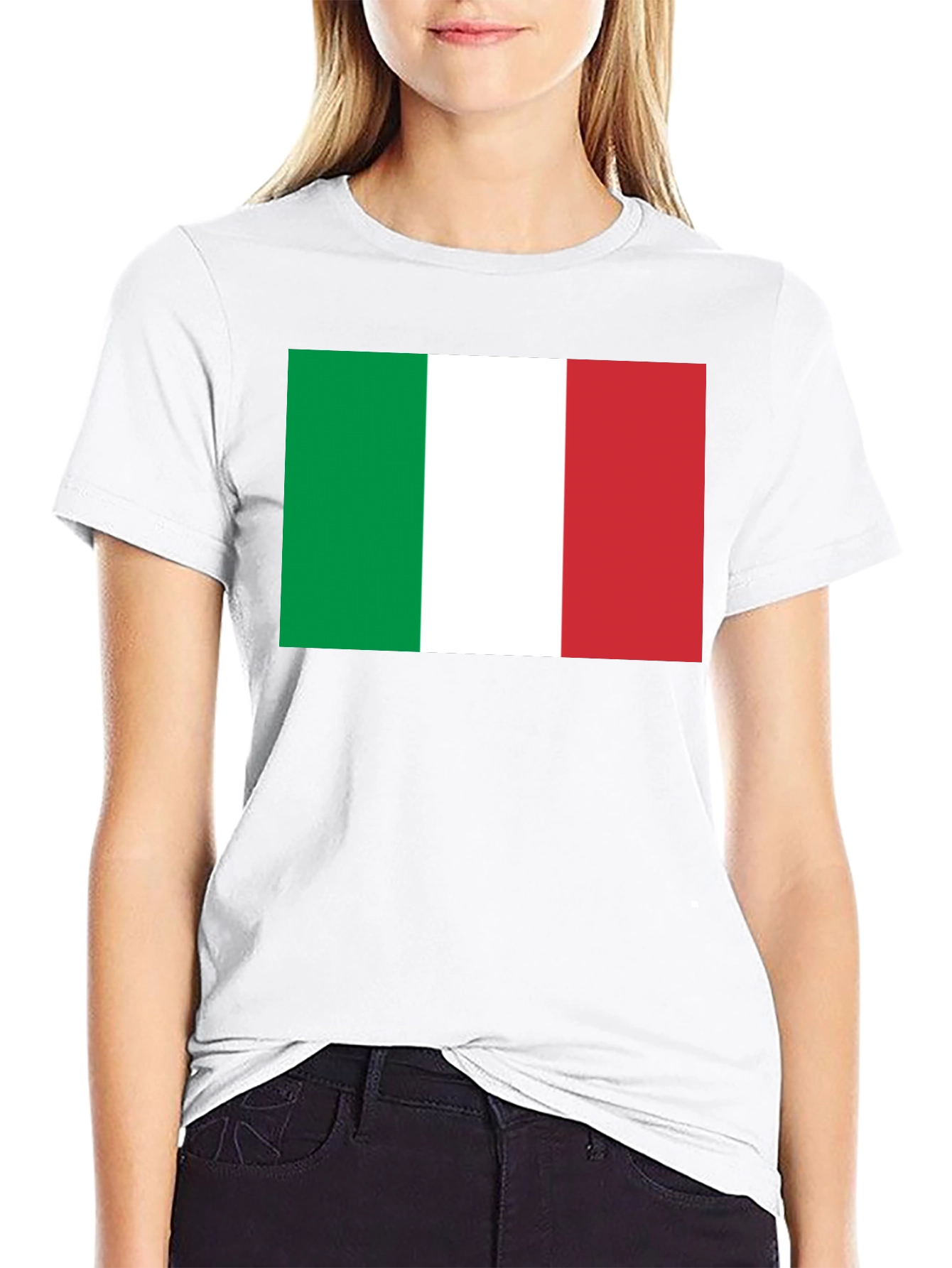 Italian Flag Graphic T-Shirt - Black