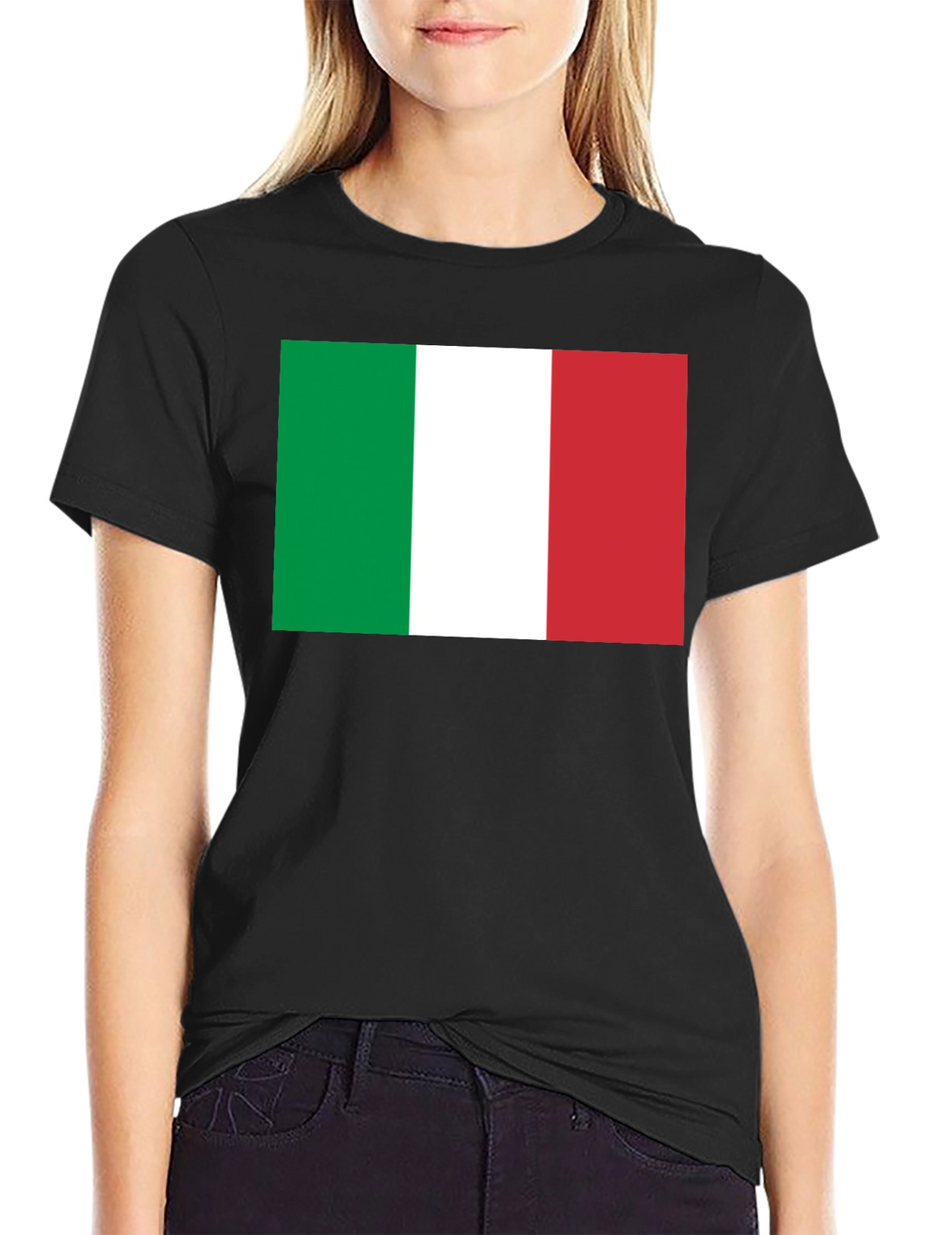 Italian Flag Graphic T-Shirt - Black