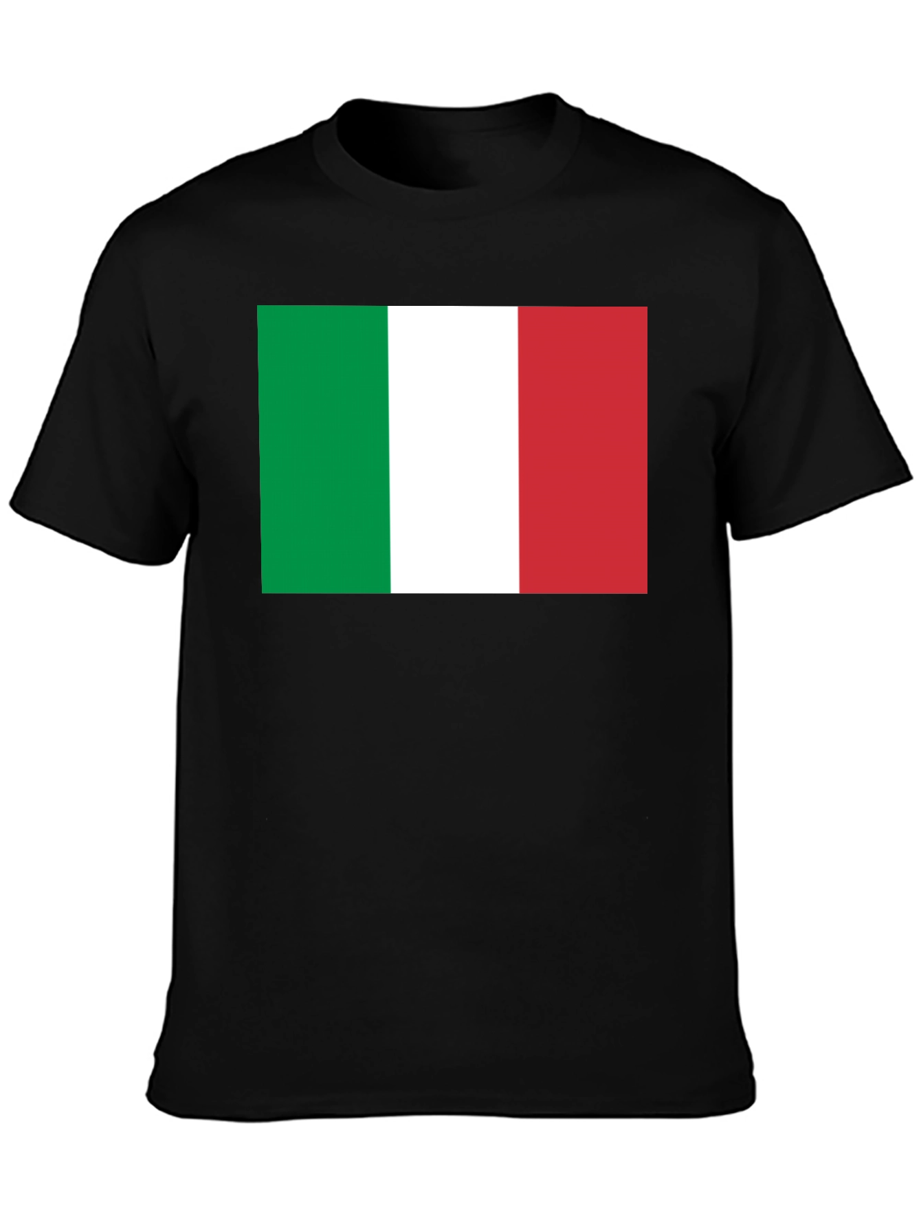 Italian Flag Graphic T-Shirt - Black