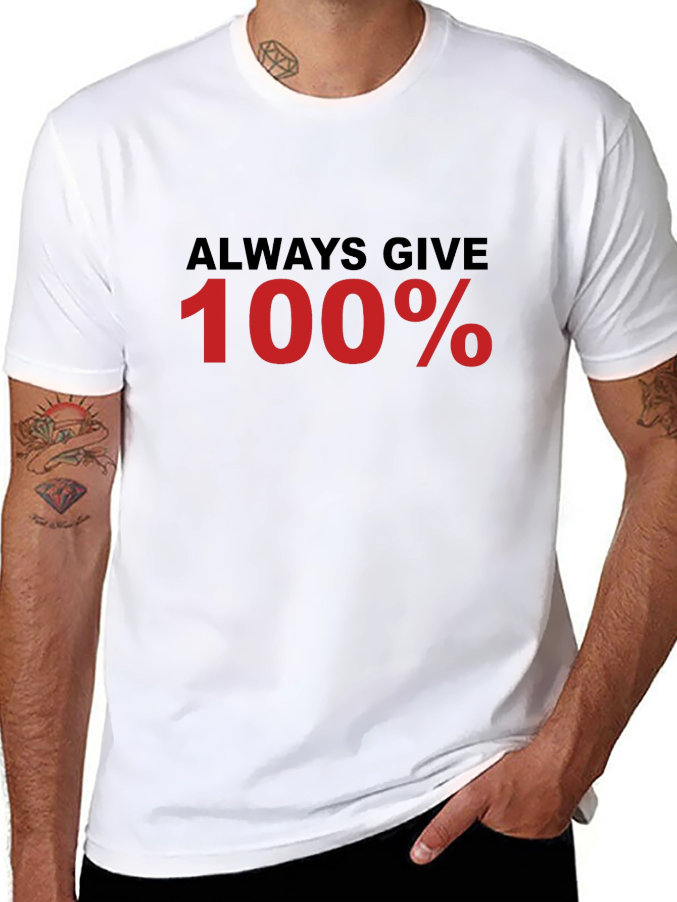 Always Give 100% Black T-Shirt