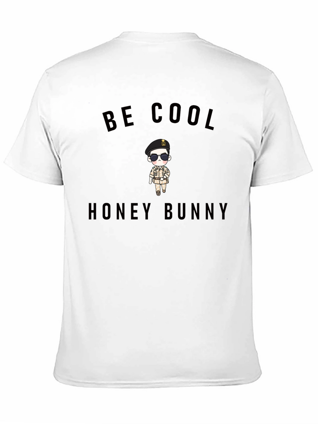 Be Cool Honey Bunny Black Graphic Tee