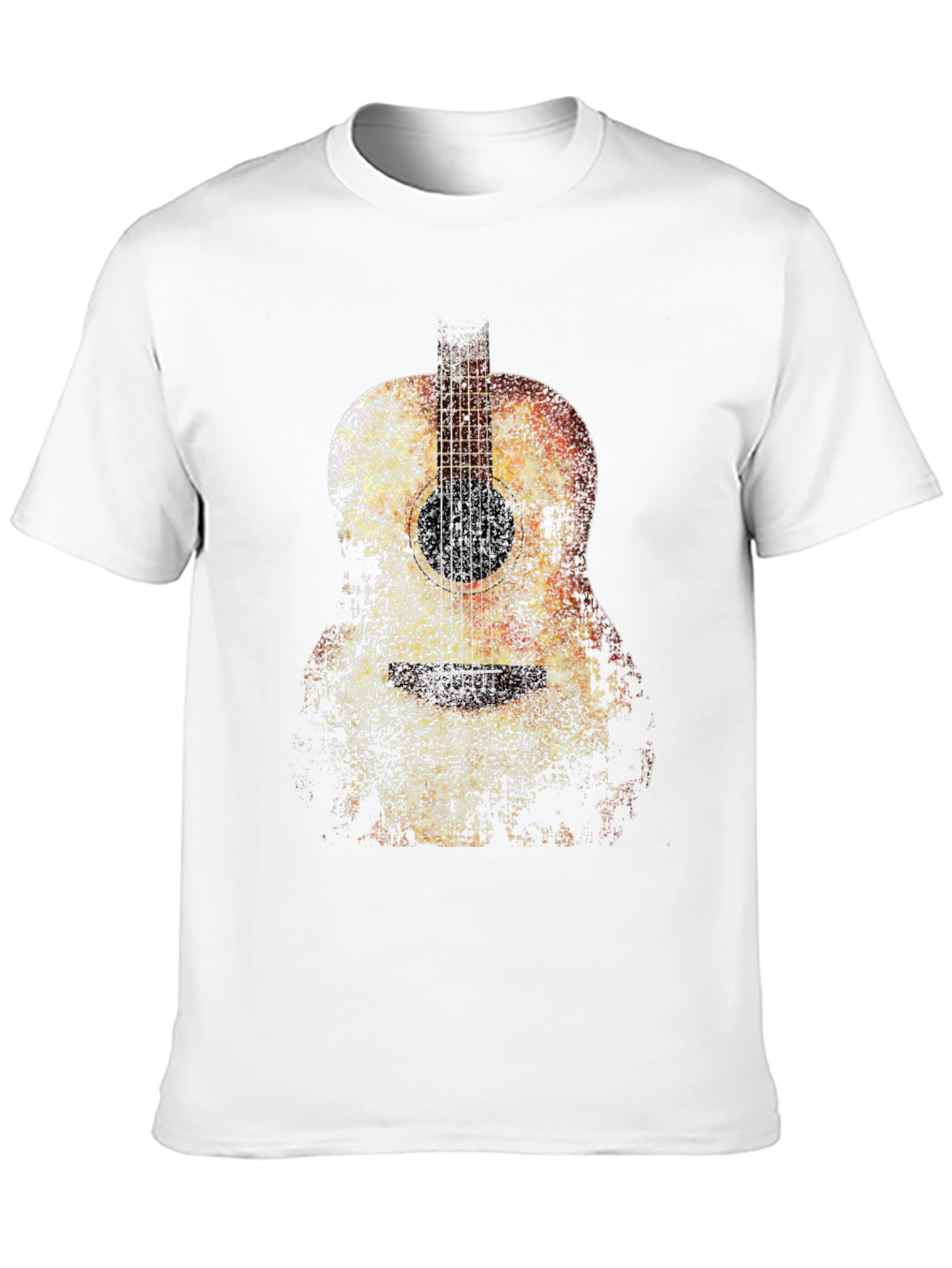 Guitar Print Black T-Shirt