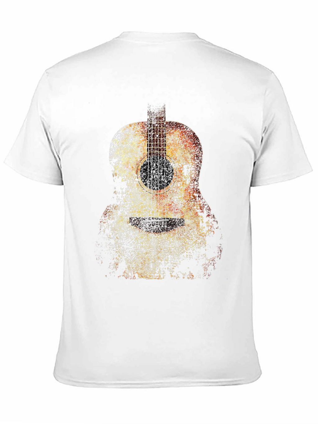 Guitar Print Black T-Shirt