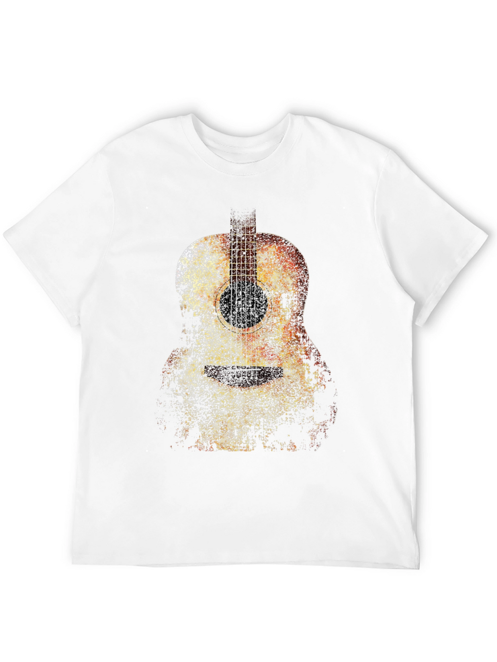 Guitar Print Black T-Shirt