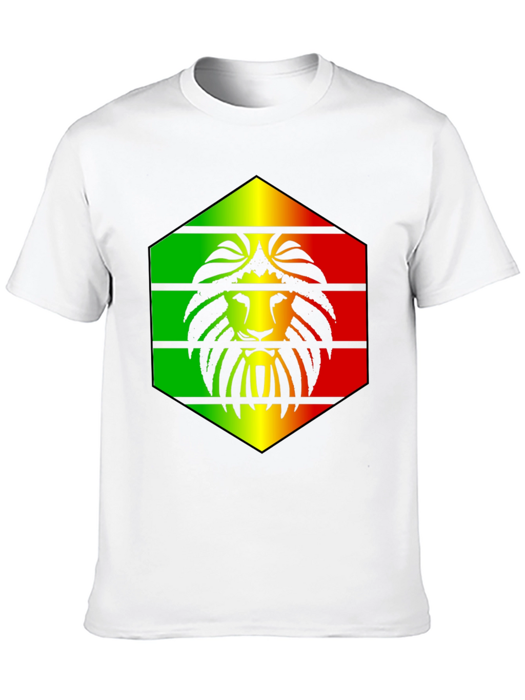 Rasta Lion Graphic Black T-Shirt