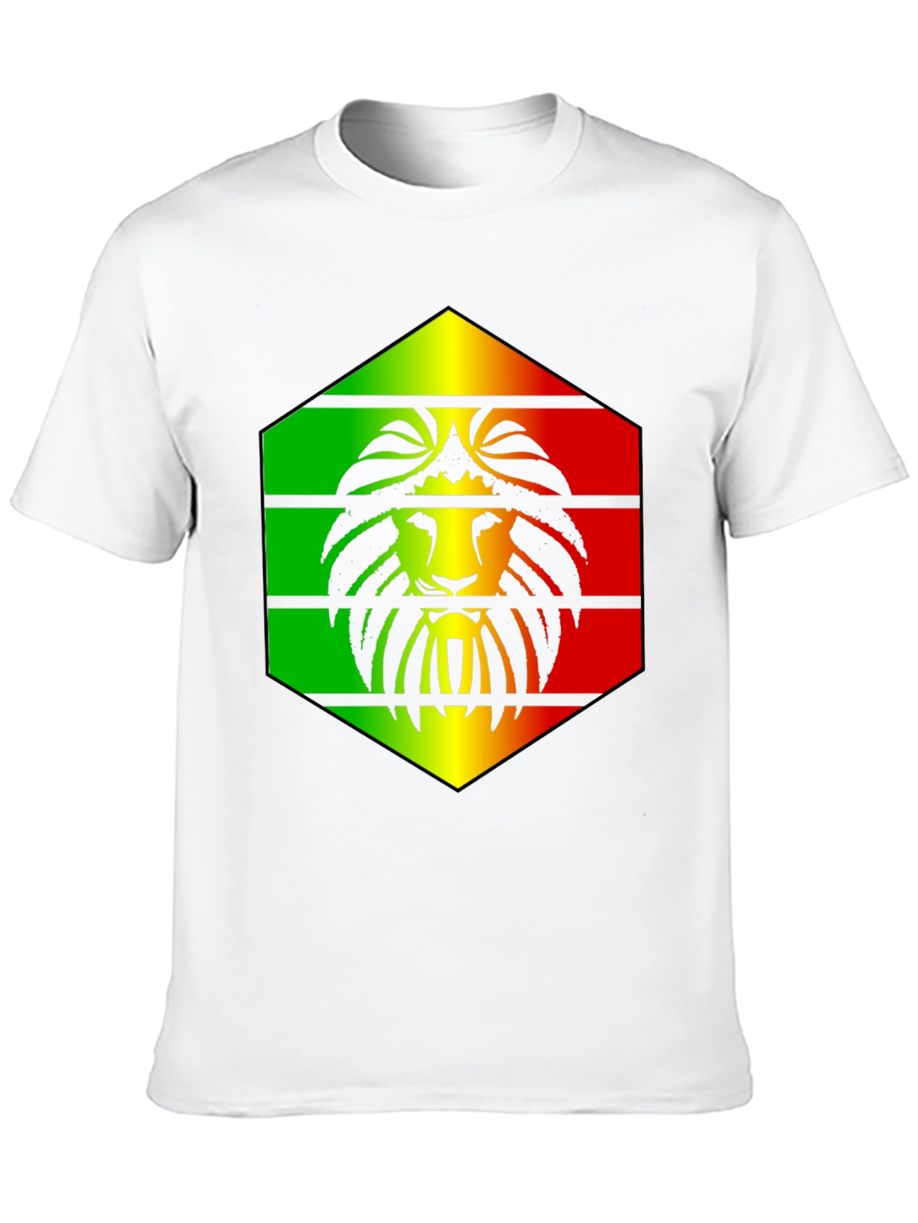Rasta Lion Graphic Black T-Shirt