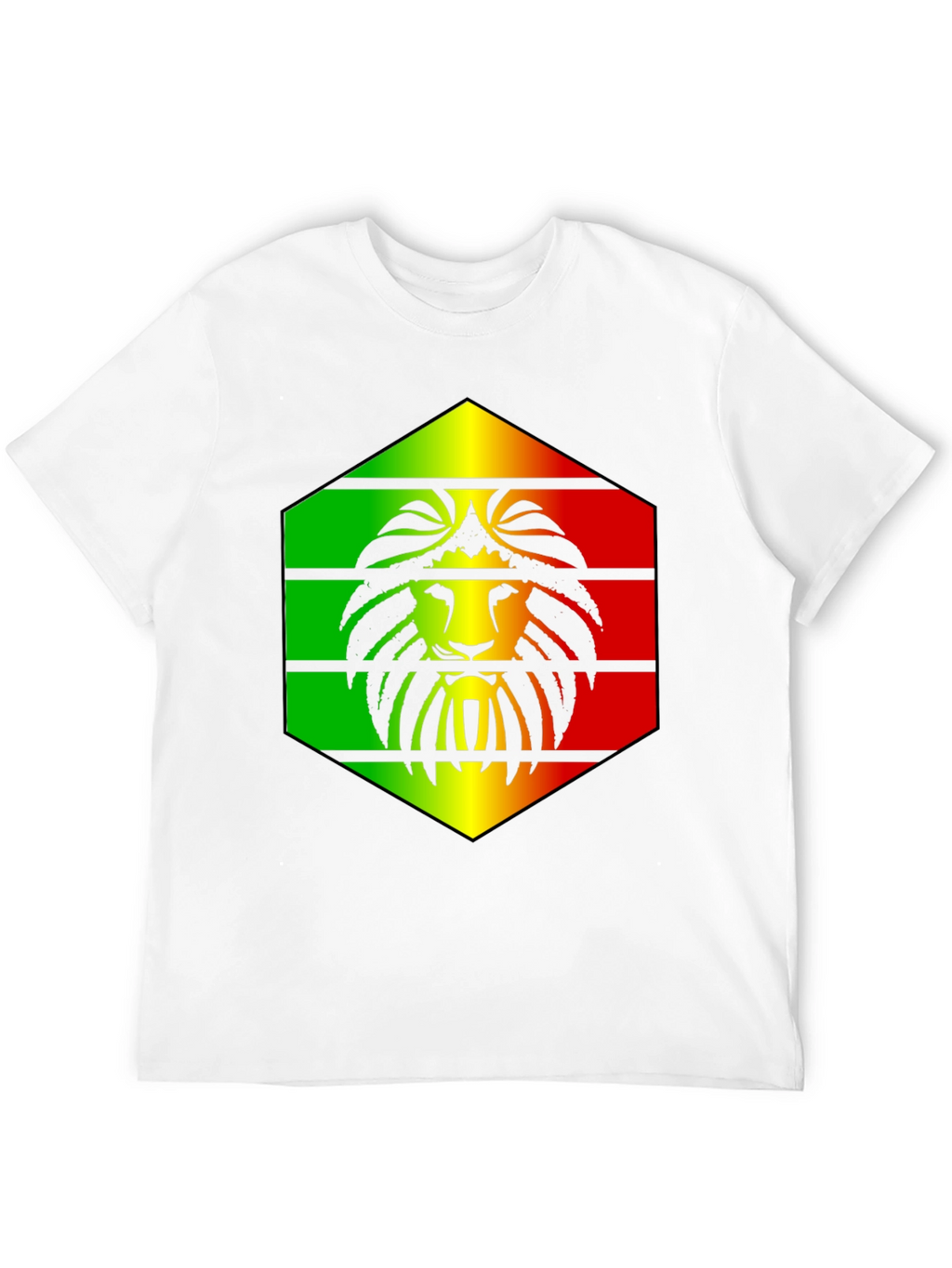 Rasta Lion Graphic Black T-Shirt