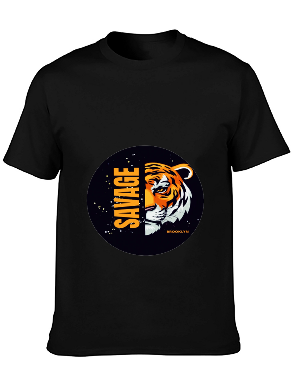 Savage Brooklyn Tiger Graphic Tee - Black