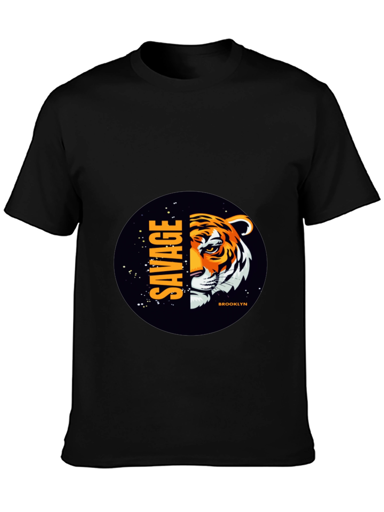 Savage Brooklyn Tiger Graphic Tee - Black