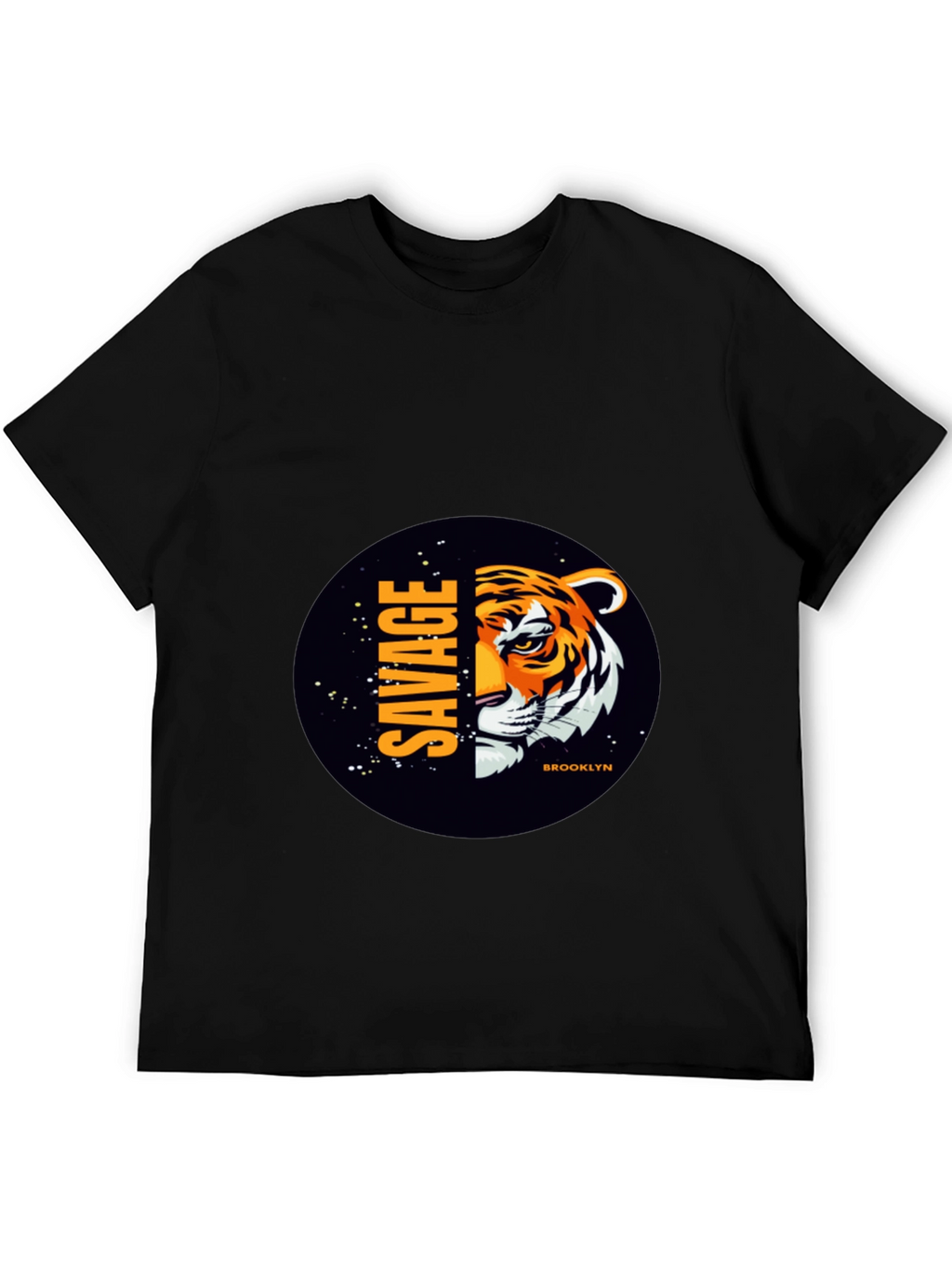 Savage Brooklyn Tiger Graphic Tee - Black