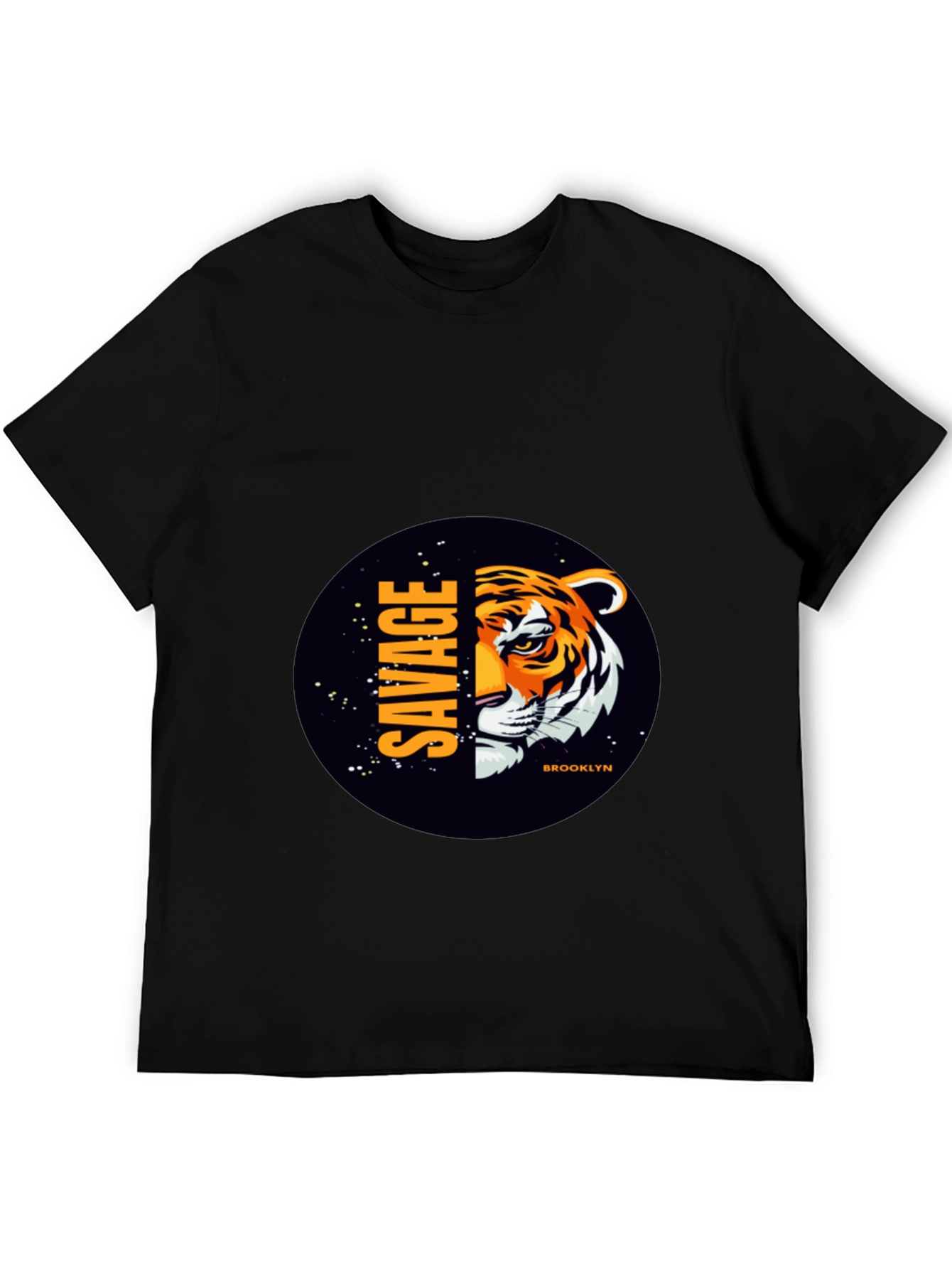 Savage Brooklyn Tiger Graphic Tee - Black