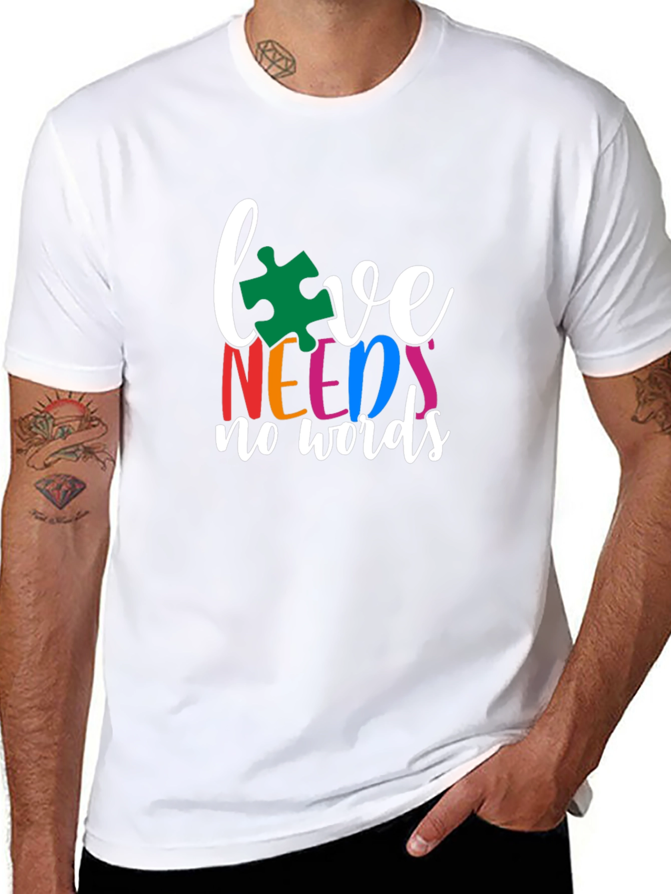 Love Needs No Words Autism Awareness T-Shirt
