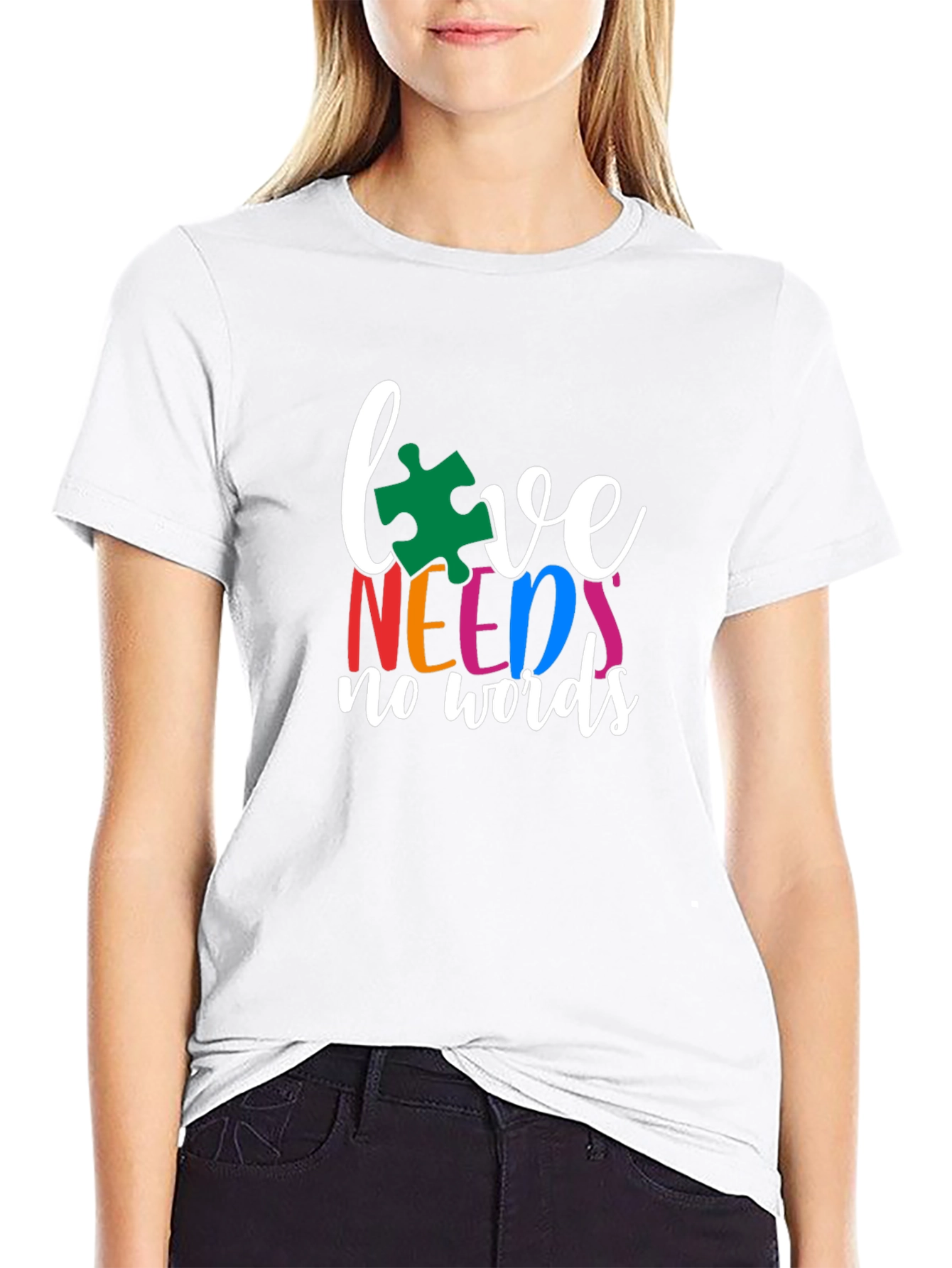 Love Needs No Words Autism Awareness T-Shirt