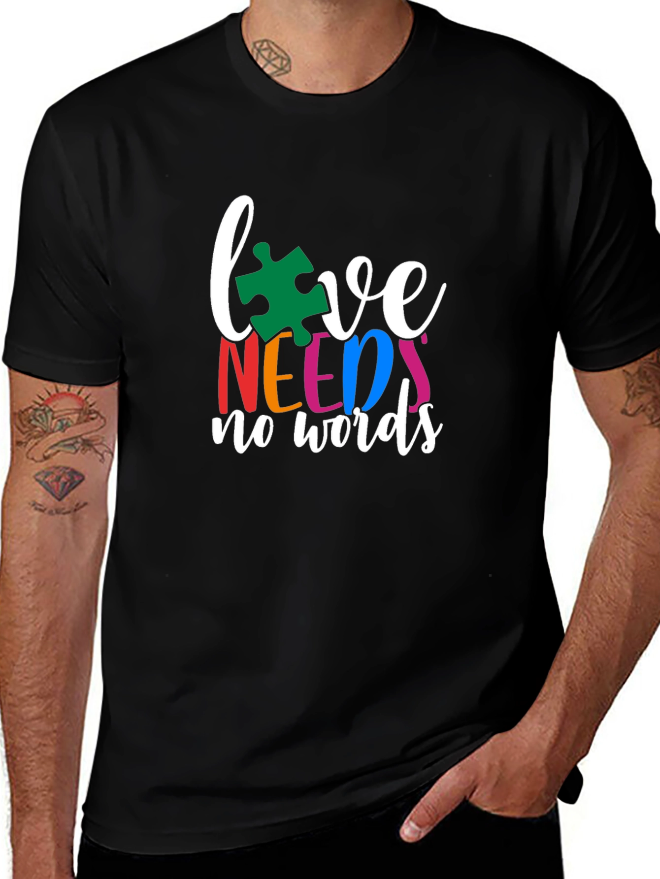Love Needs No Words Autism Awareness T-Shirt
