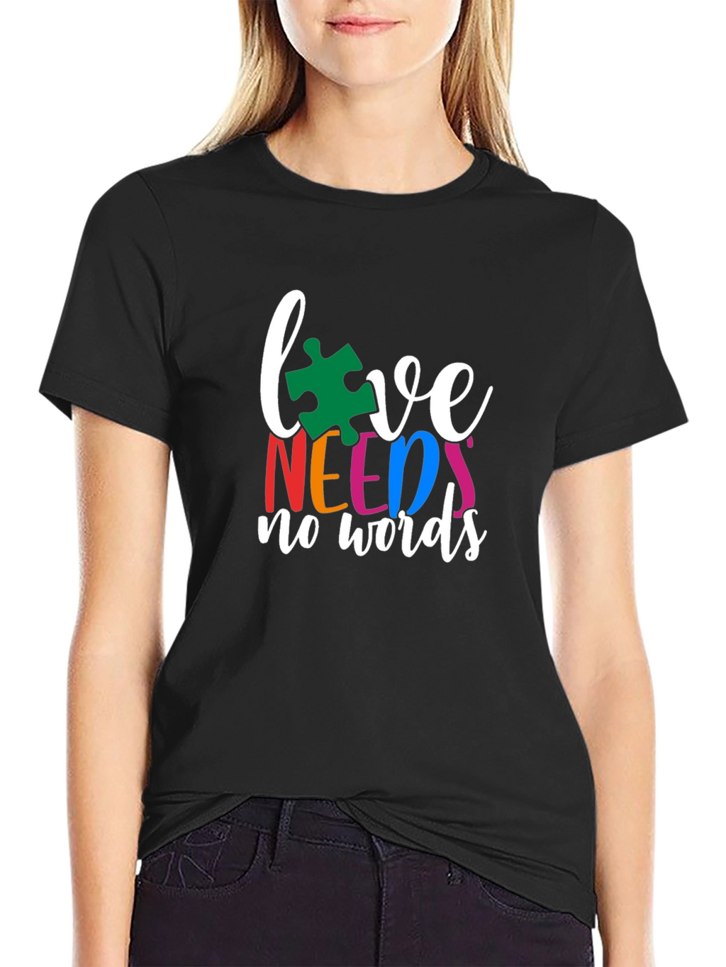 Love Needs No Words Autism Awareness T-Shirt