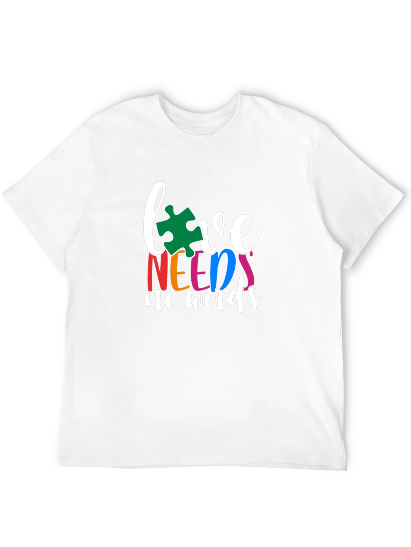 Love Needs No Words Autism Awareness T-Shirt