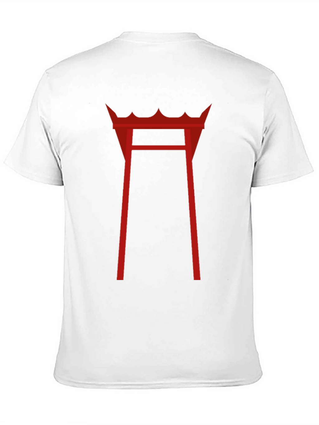 Red Torii Gate Graphic T-Shirt - Black