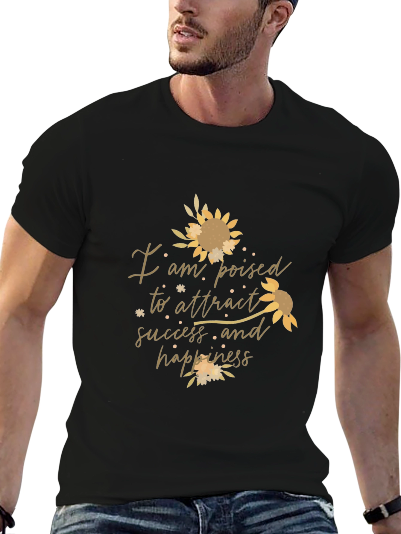 Poised for Success Graphic Tee - Black