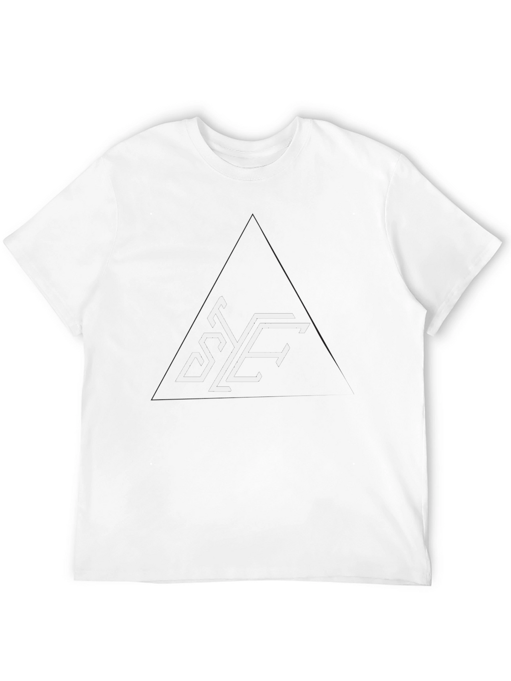 Modern Graphic Tee - Geometric Letter Print