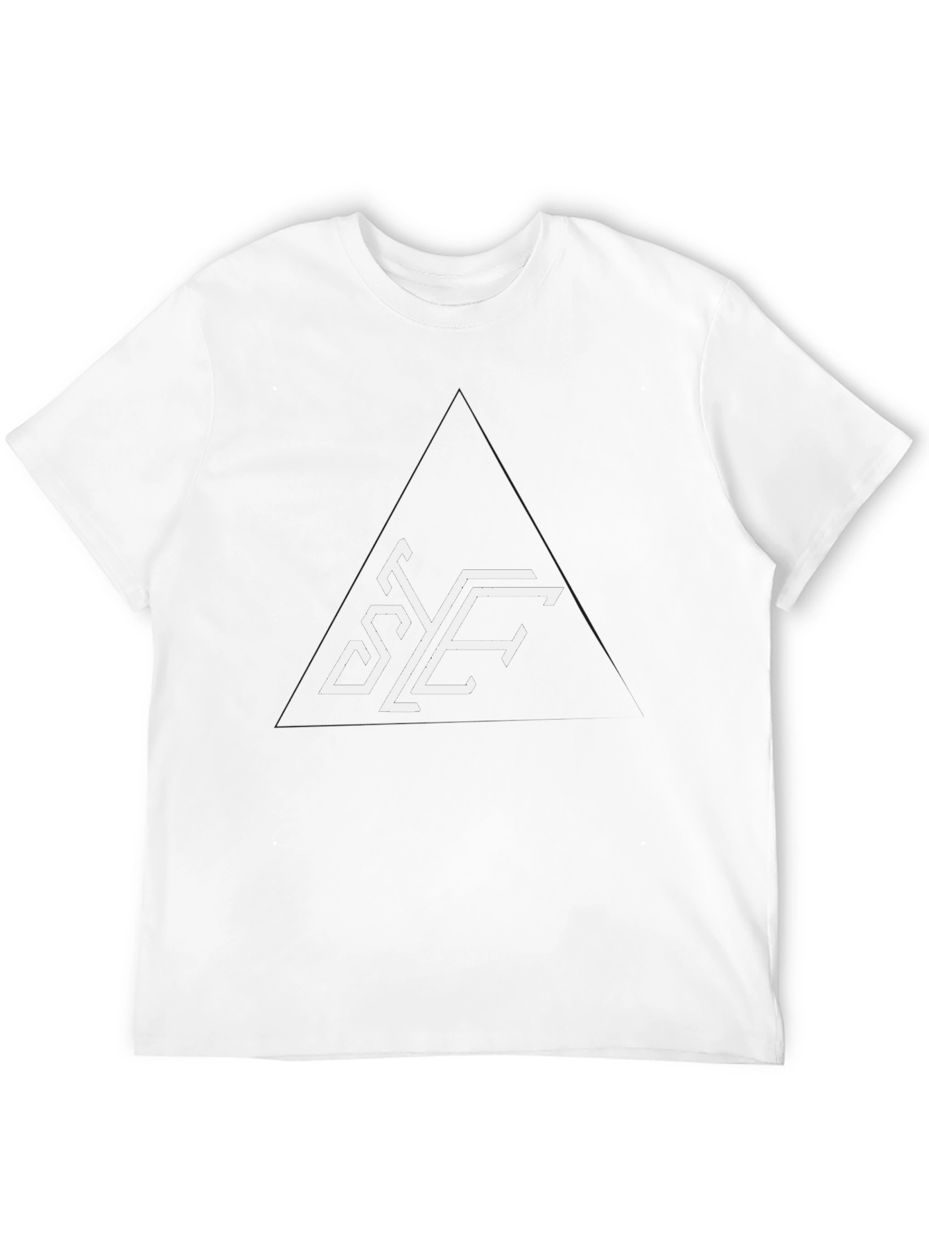 Modern Graphic Tee - Geometric Letter Print
