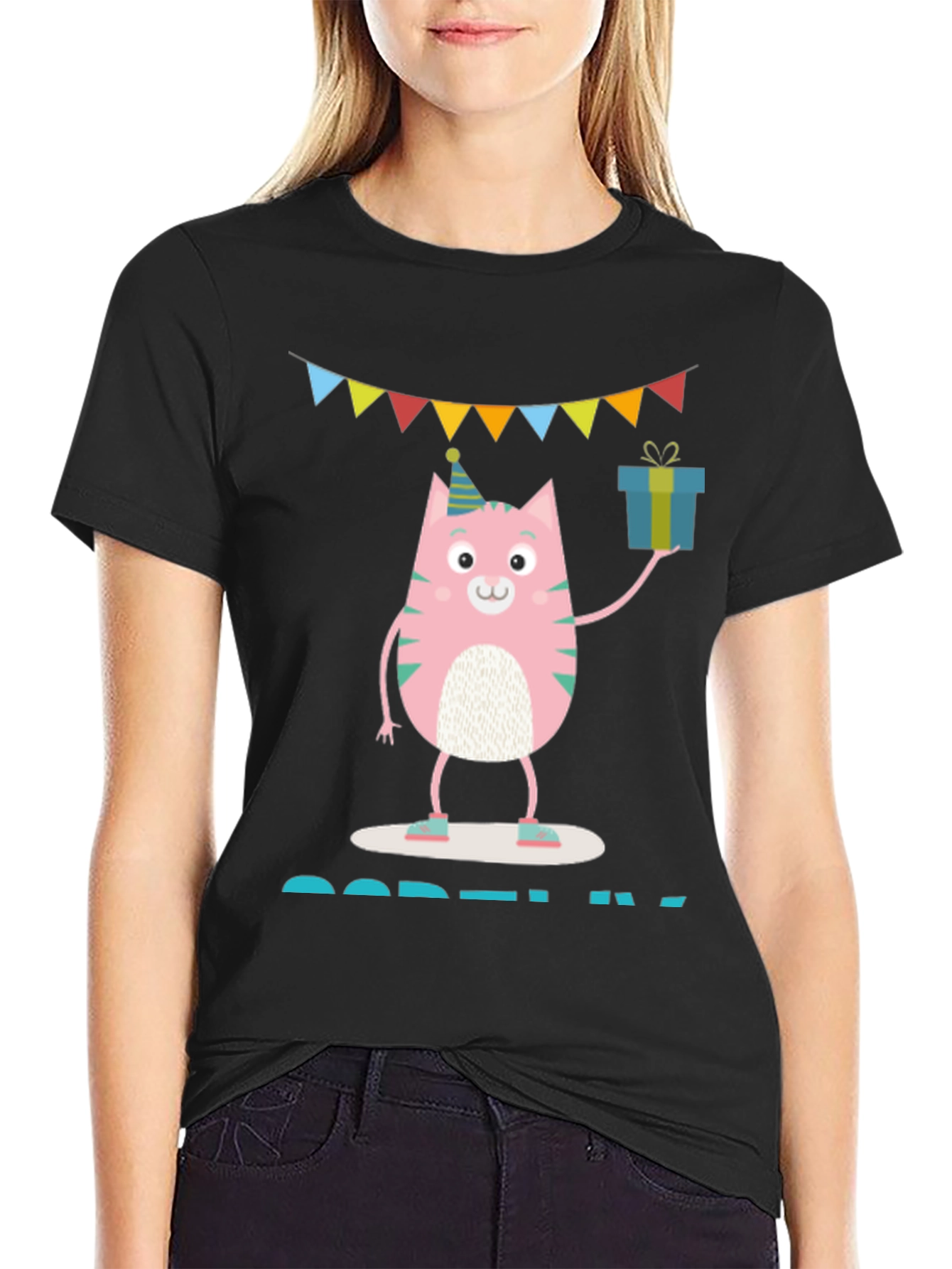 Cute Birthday Cat T-Shirt