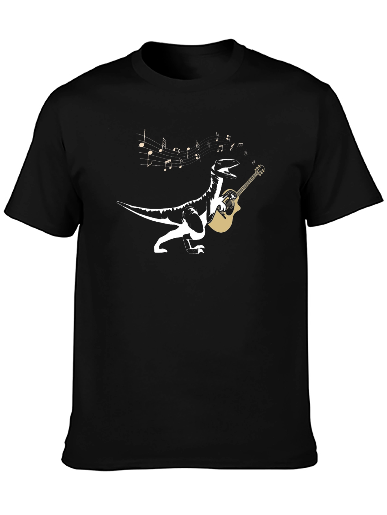 Dino Guitarist Graphic Tee - Black