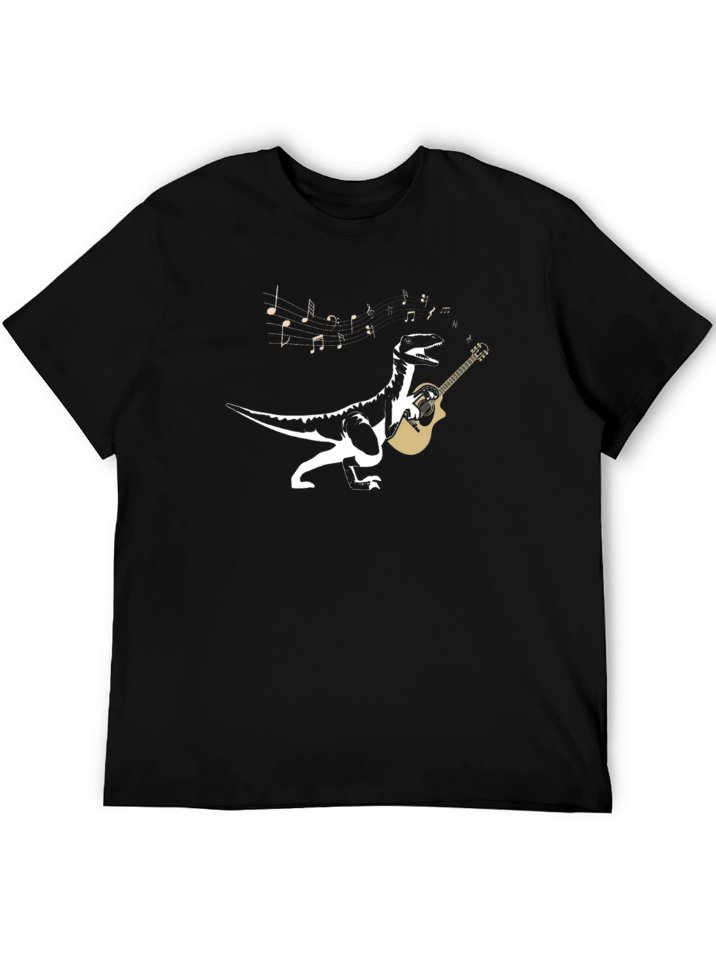 Dino Guitarist Graphic Tee - Black