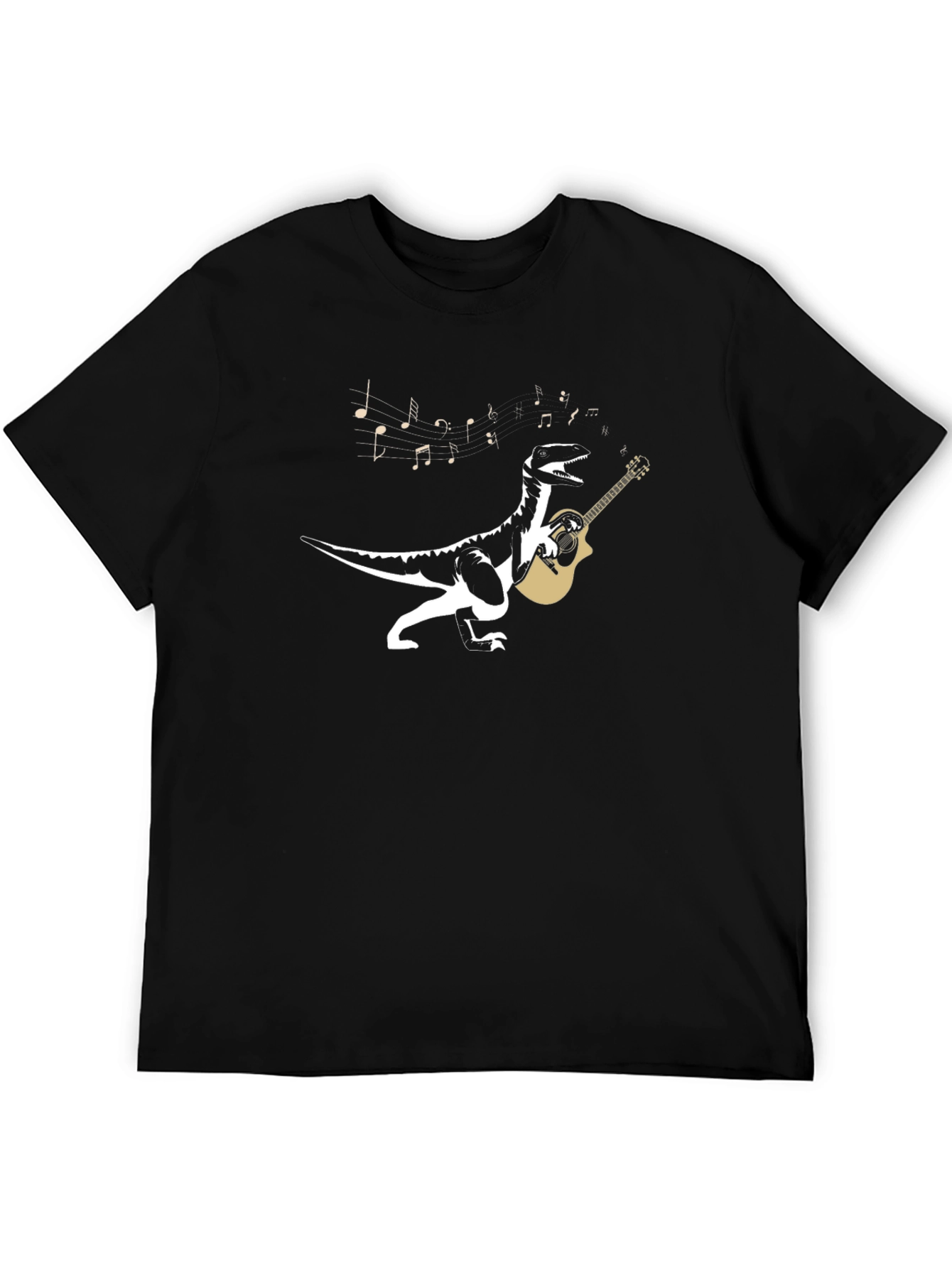Dino Guitarist Graphic Tee - Black