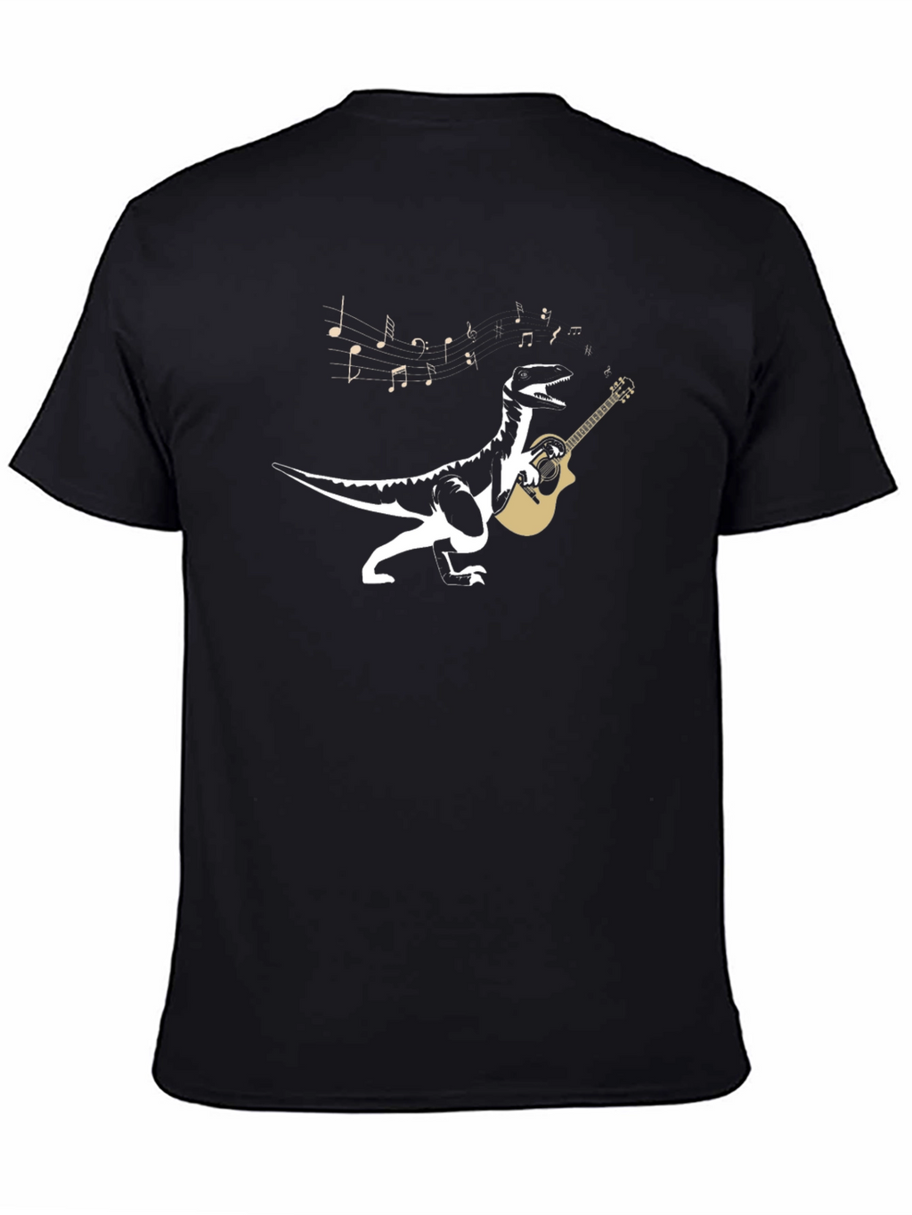Dino Guitarist Graphic Tee - Black