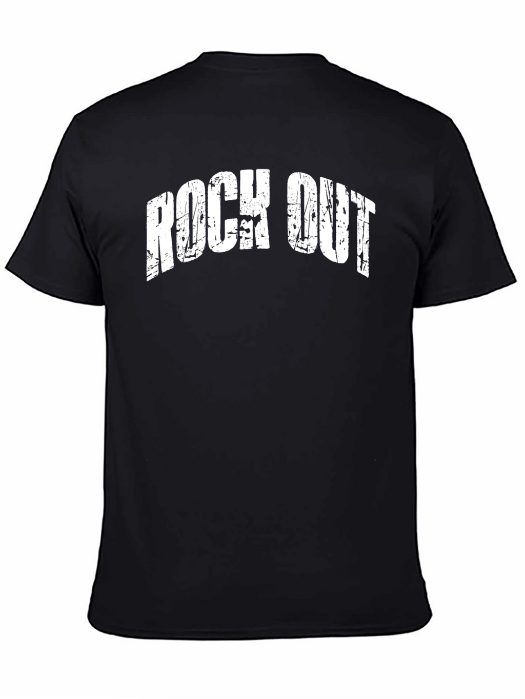 Rock Out Graphic Tee - Black Cotton T-Shirt