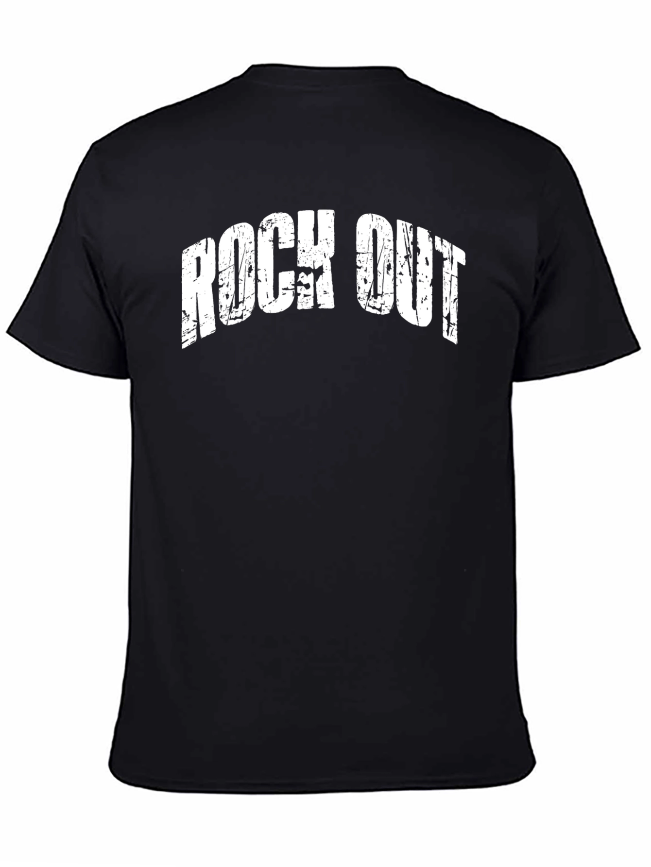 Rock Out Graphic Tee - Black Cotton T-Shirt