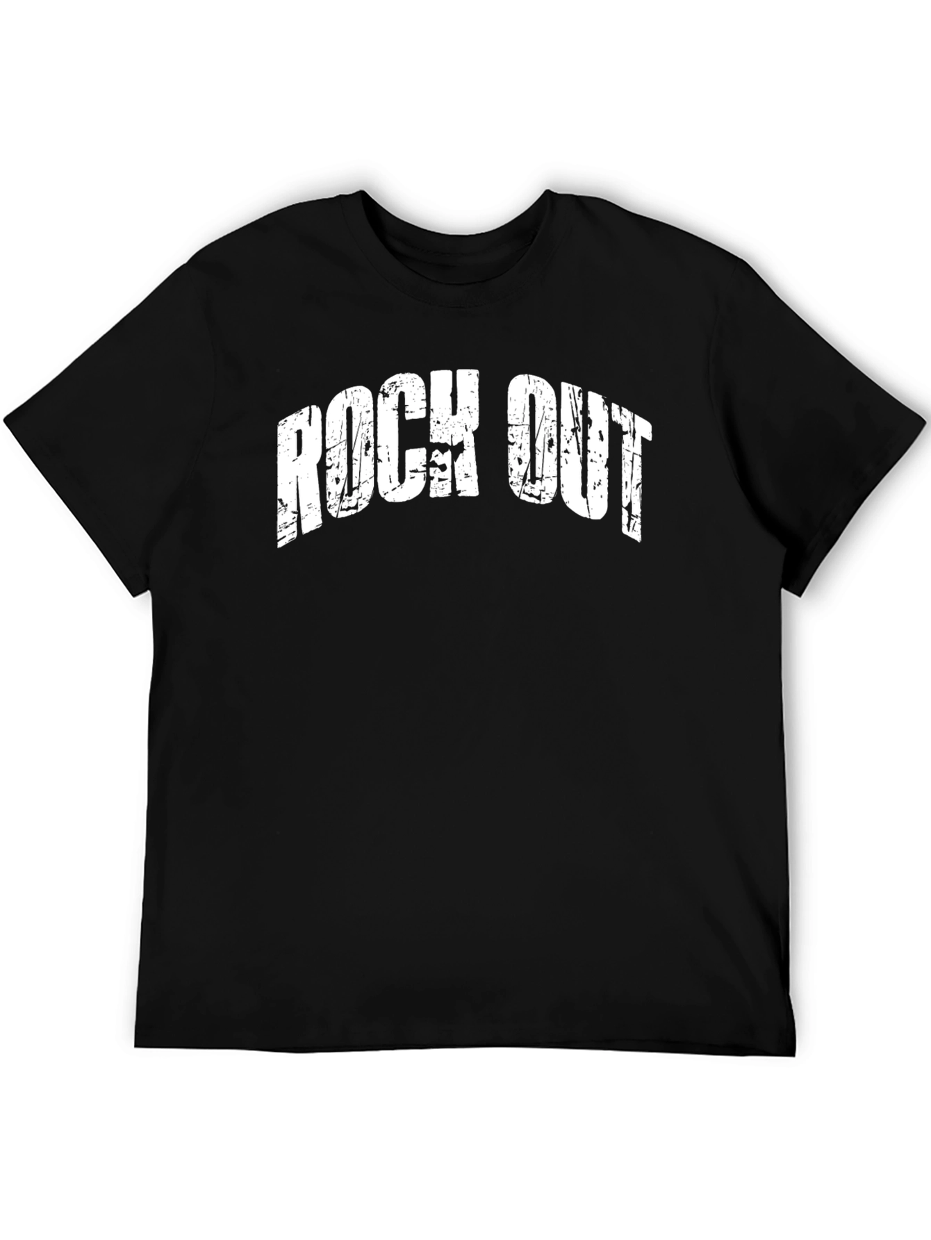Rock Out Graphic Tee - Black Cotton T-Shirt