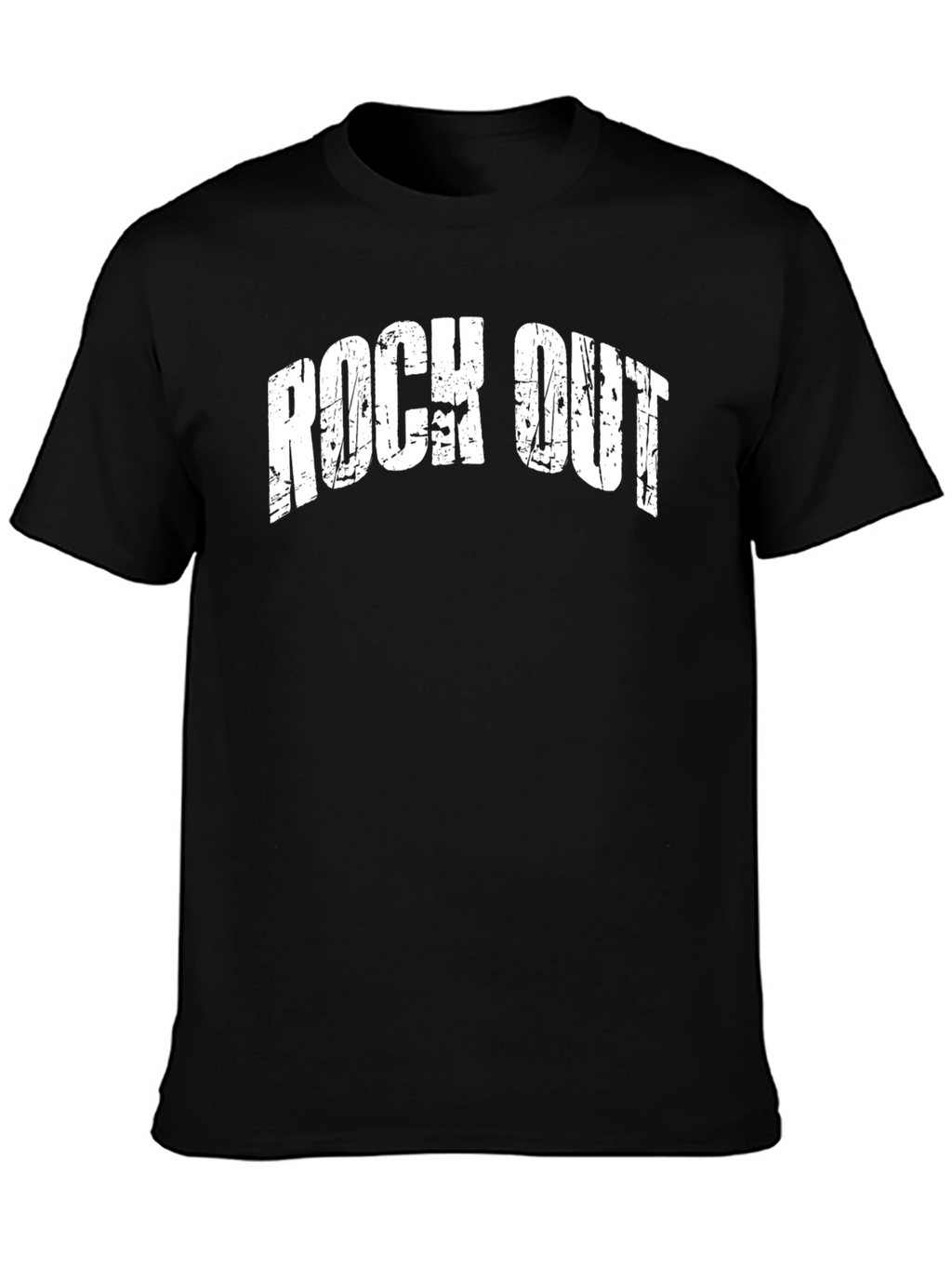 Rock Out Graphic Tee - Black Cotton T-Shirt