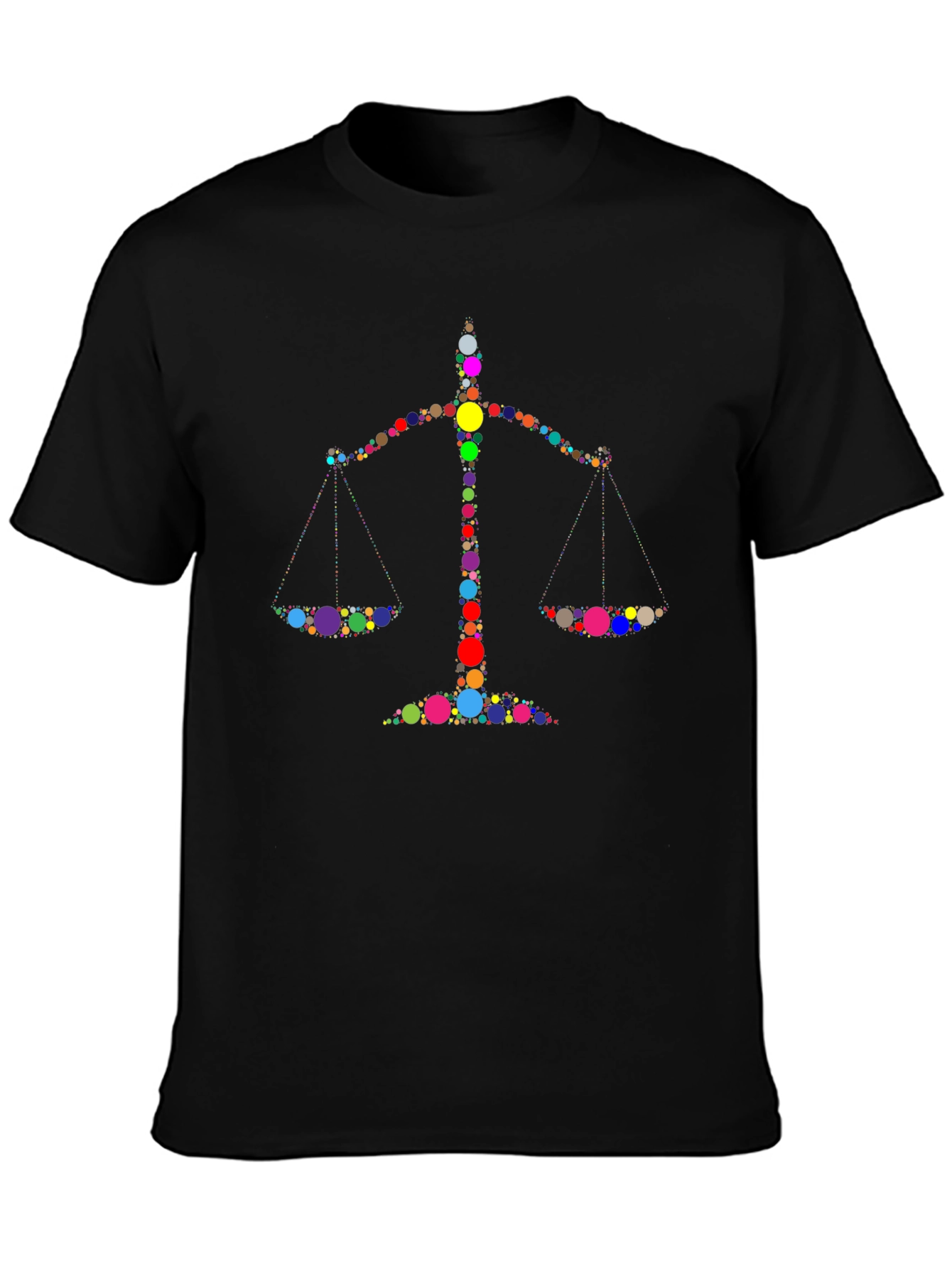 Justice Scales Graphic Black T-Shirt