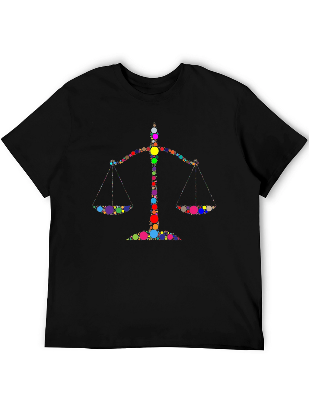 Justice Scales Graphic Black T-Shirt