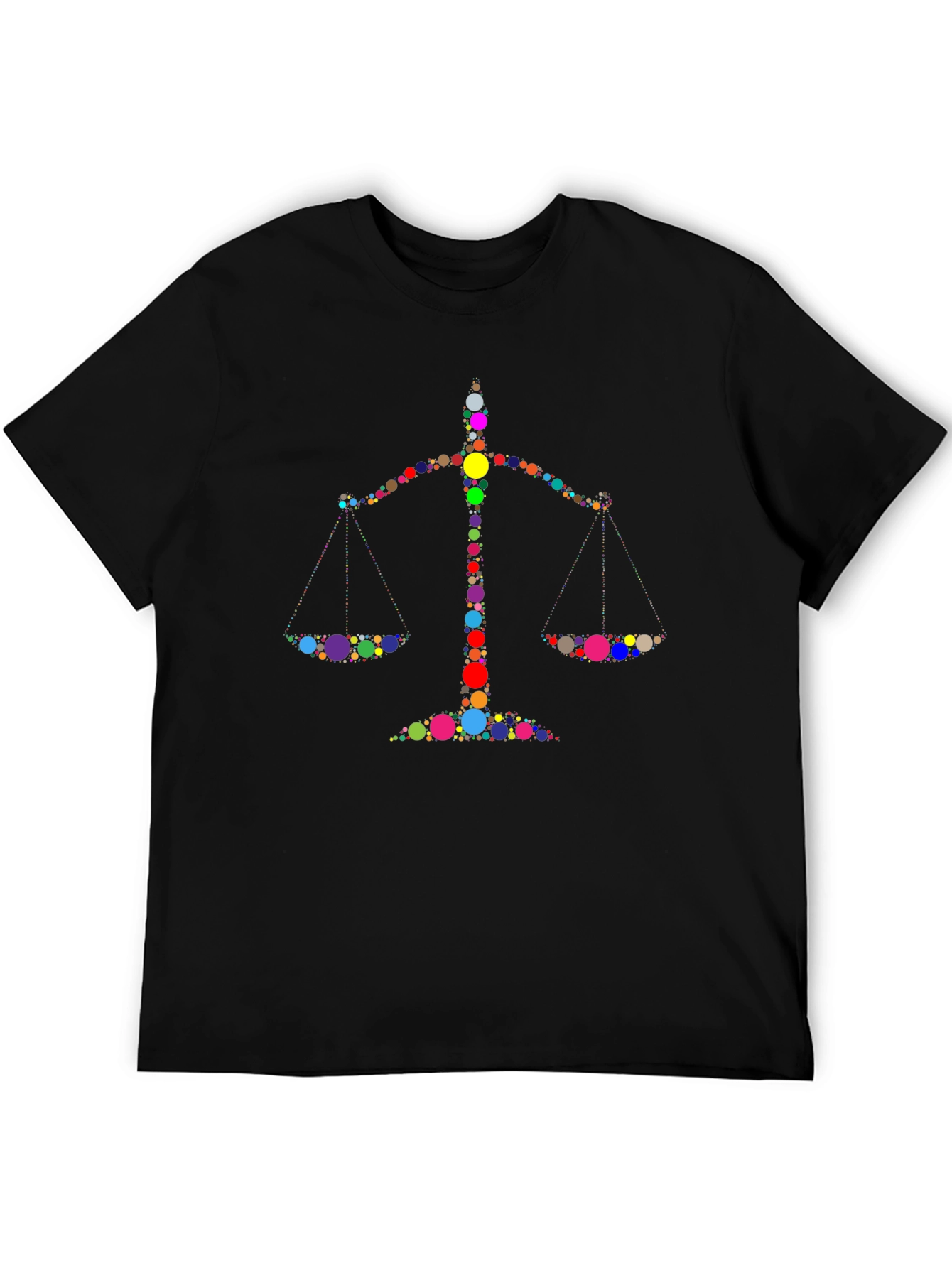 Justice Scales Graphic Black T-Shirt