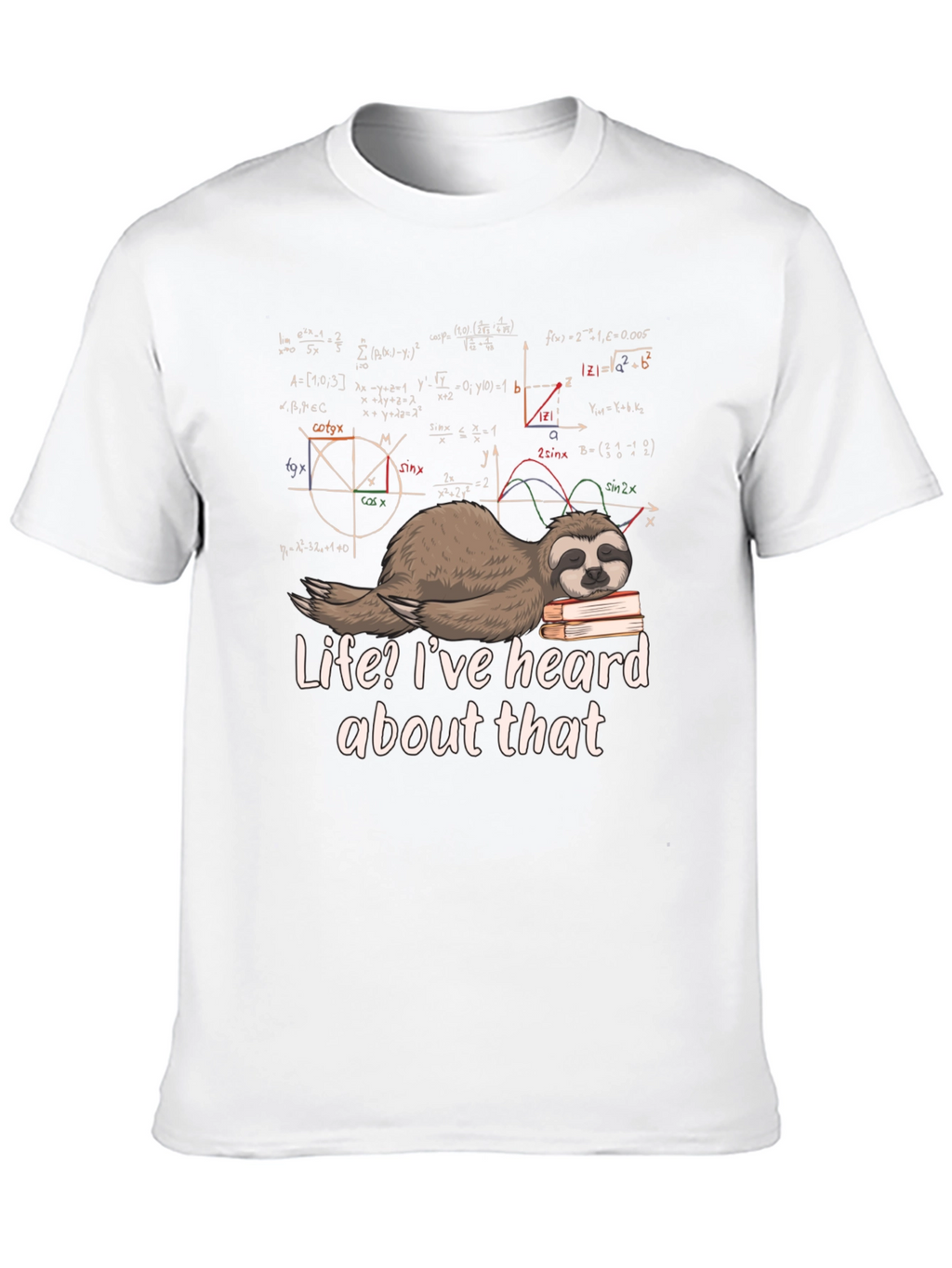 Math Sloth T-Shirt - Funny Lazy Geek Tee