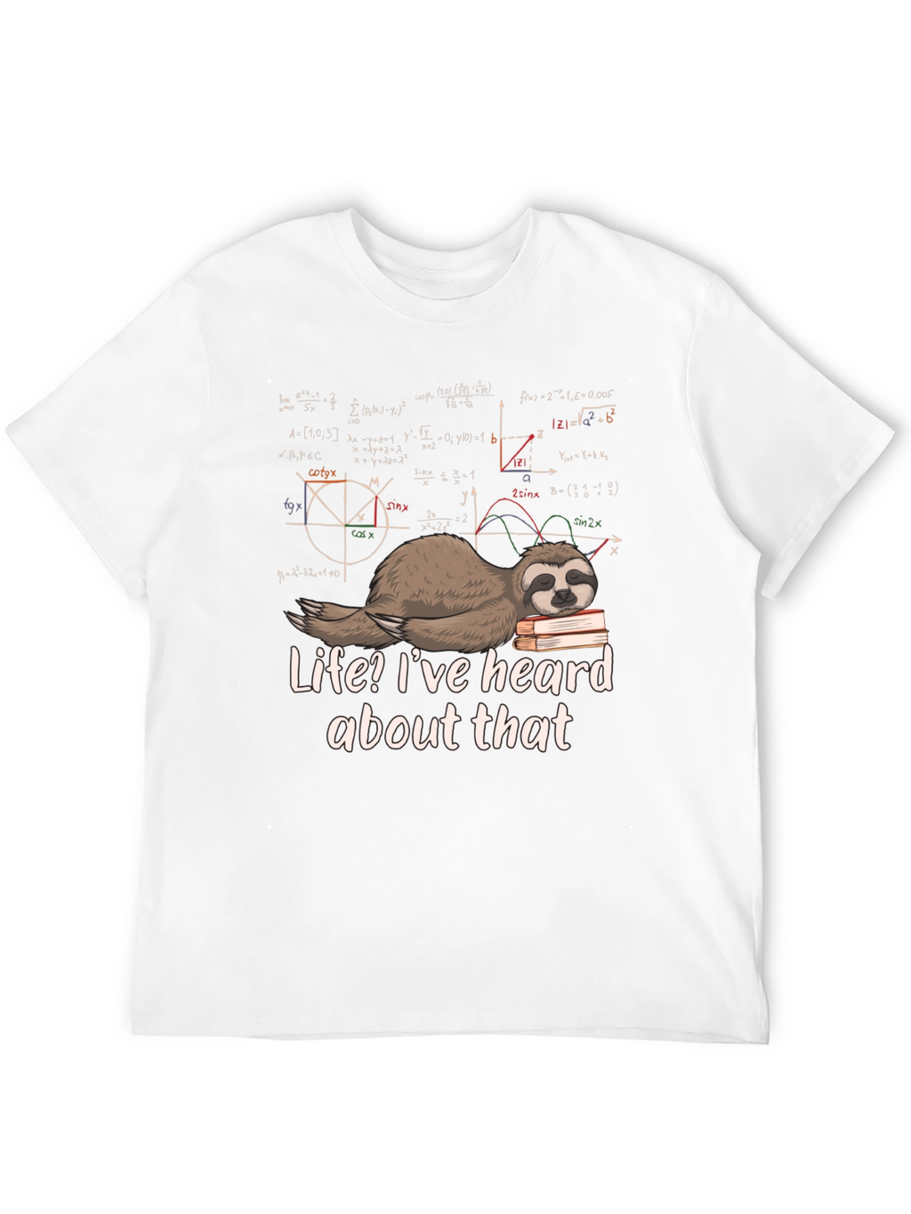 Math Sloth T-Shirt - Funny Lazy Geek Tee
