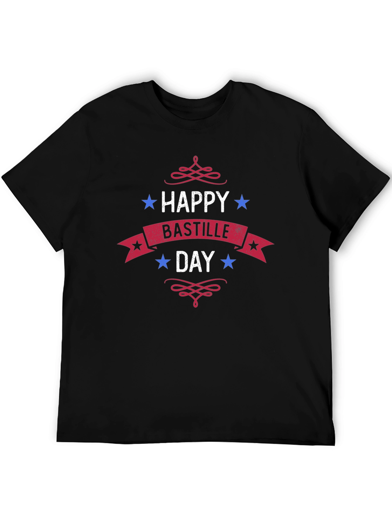 Happy Bastille Day Graphic Tee - Black