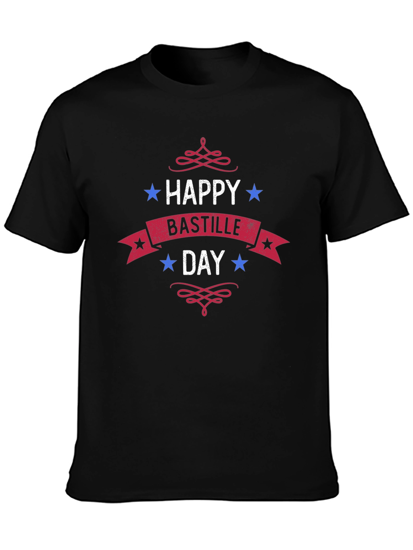 Happy Bastille Day Graphic Tee - Black