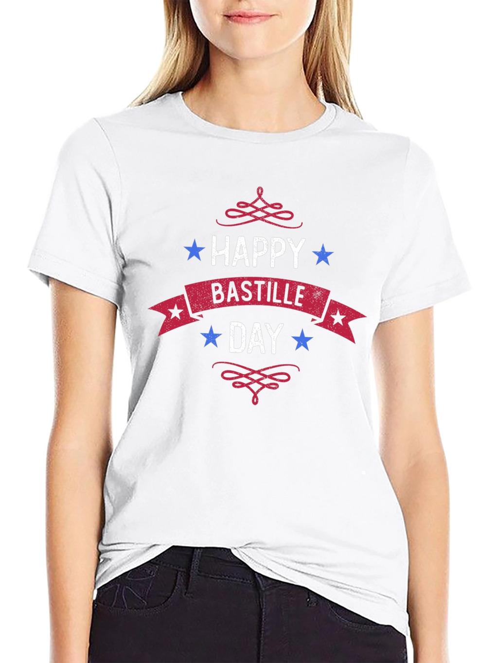 Happy Bastille Day Graphic Tee - Black
